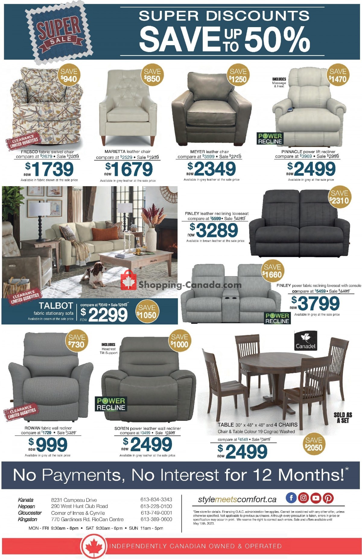 LaZBoy Canada, flyer (Super Sale) May 5 May 18, 2023 Shopping