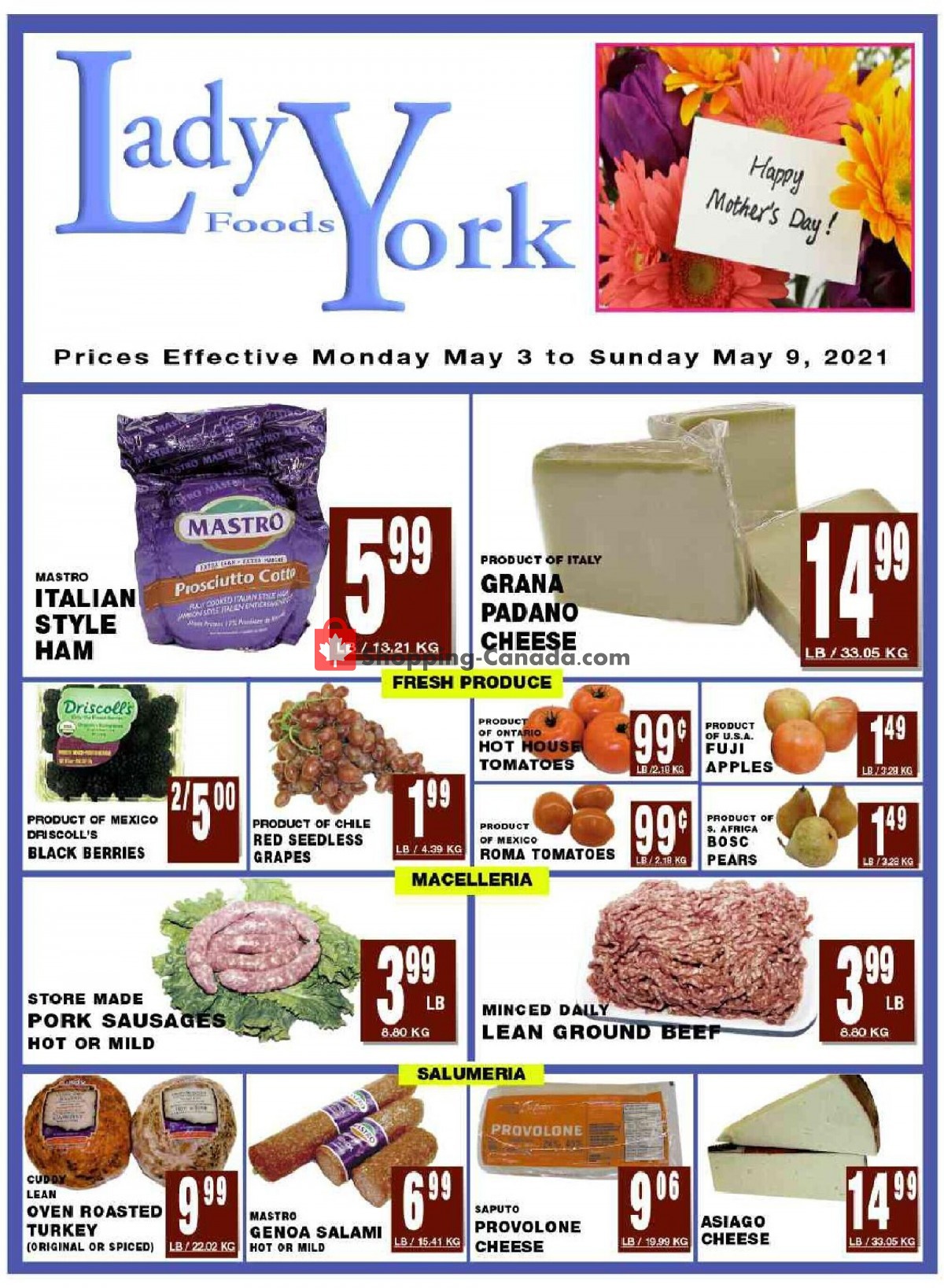 Lady York Foods flyer from Monday May 3, 2021 to Sunday May 9, 2021 - page 1
