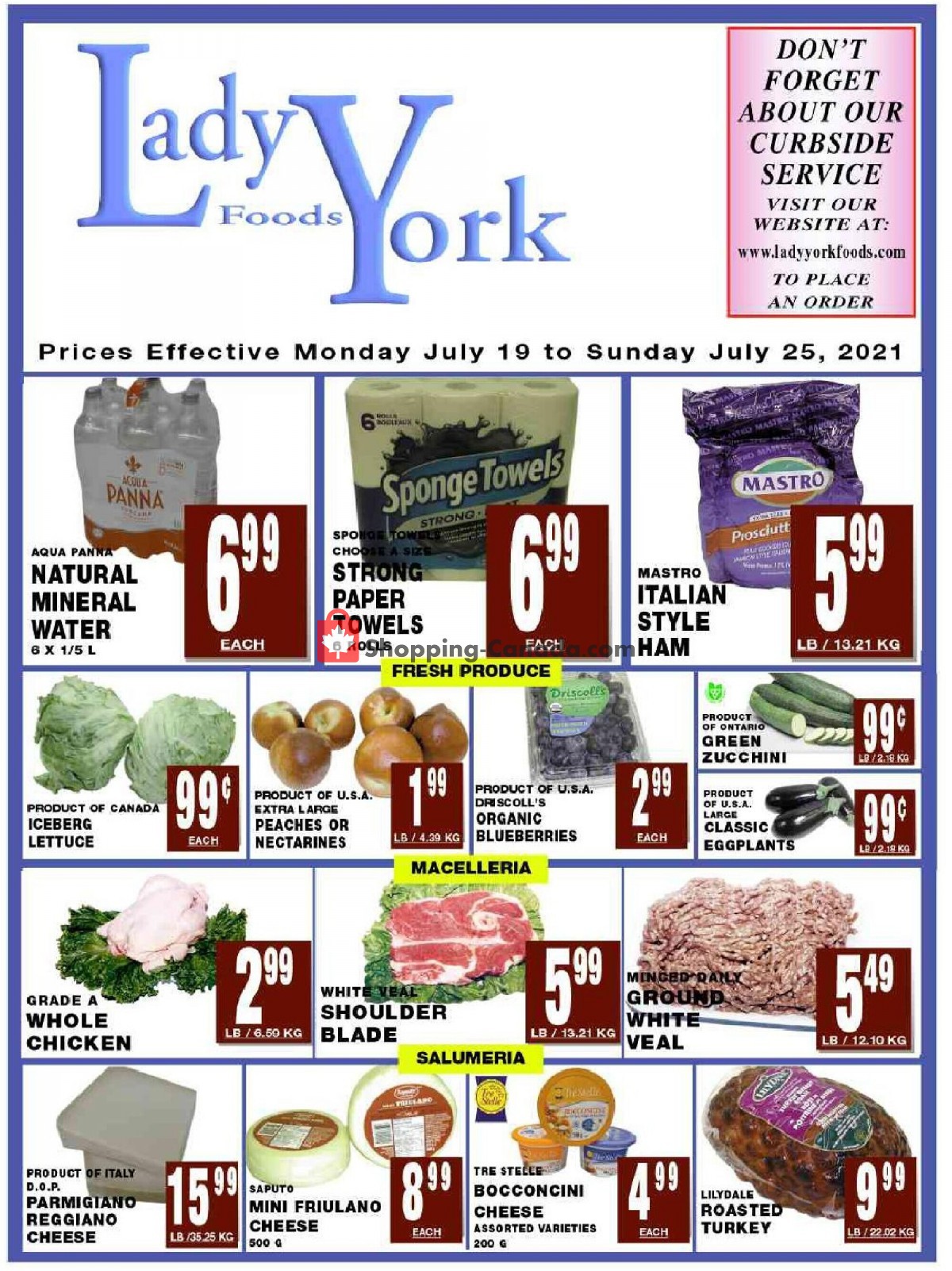 Lady York Foods flyer from Monday July 19, 2021 to Sunday July 25, 2021 - page 1