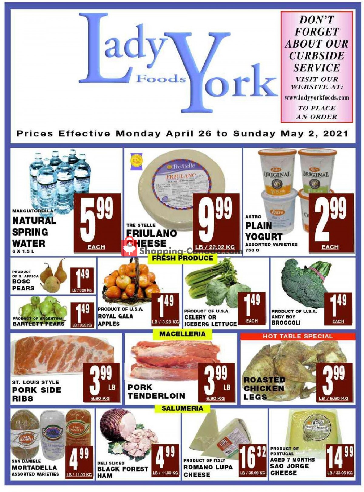 Lady York Foods flyer from Monday April 26, 2021 to Sunday May 2, 2021 - page 1