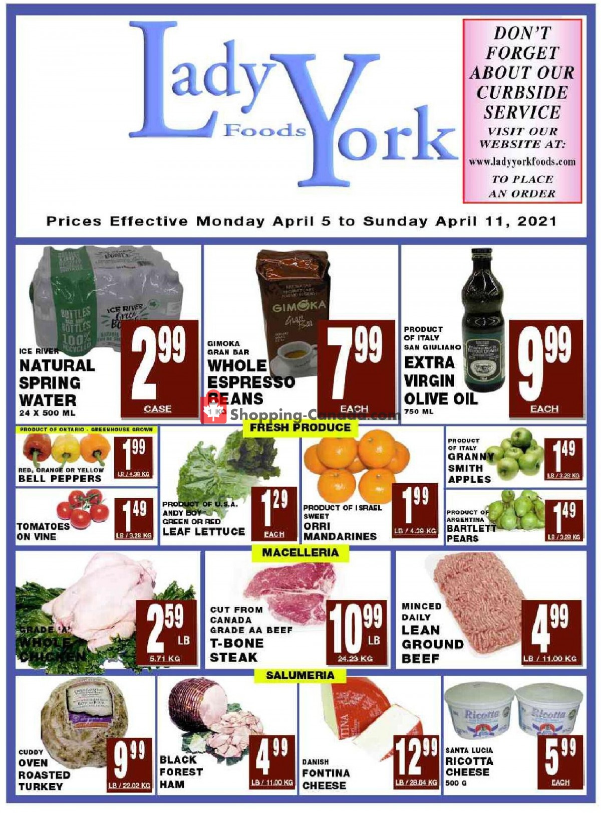 Lady York Foods flyer from Monday April 5, 2021 to Sunday April 11, 2021 - page 1