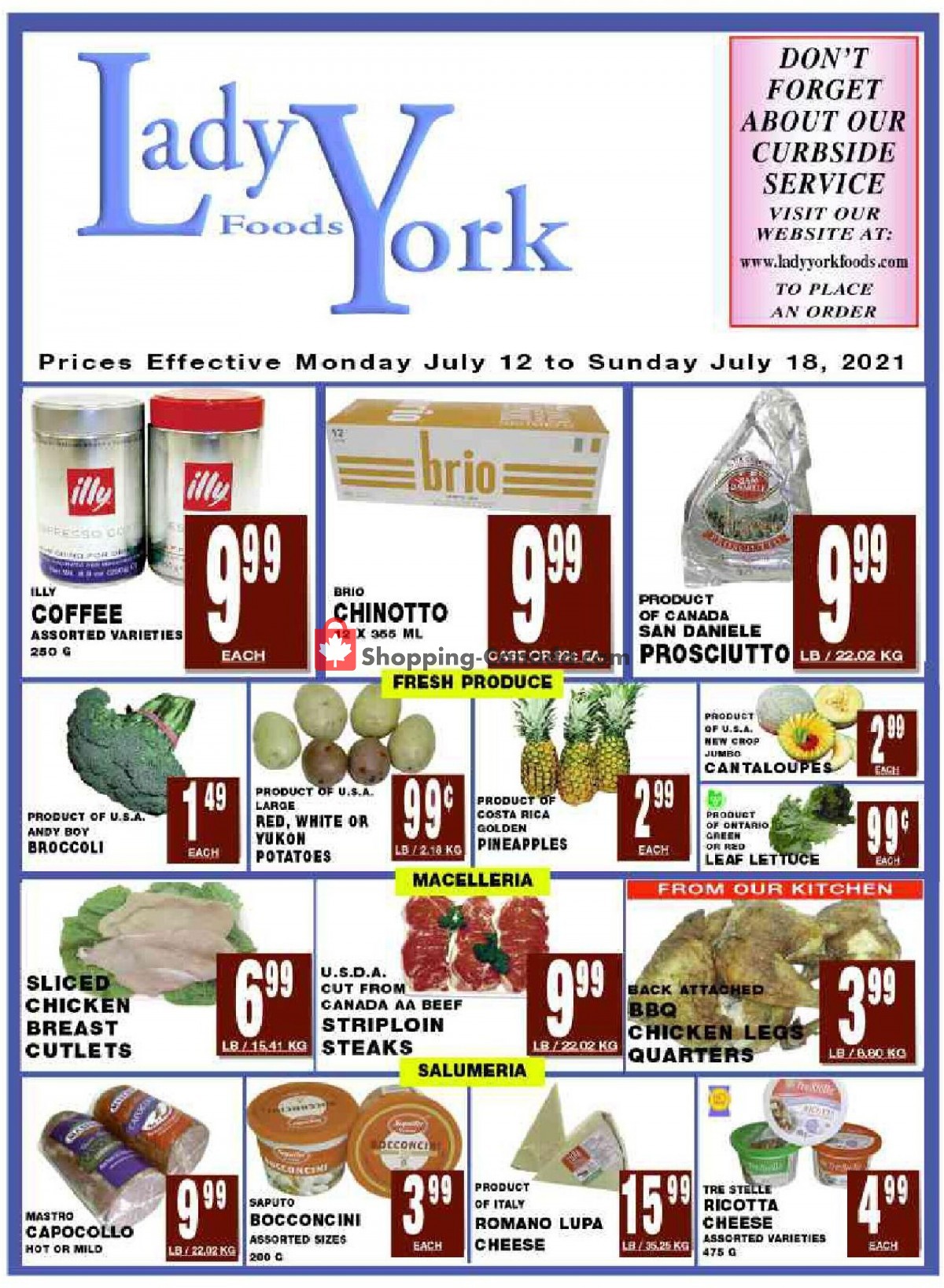 Lady York Foods flyer from Monday July 12, 2021 to Sunday July 18, 2021 - page 1