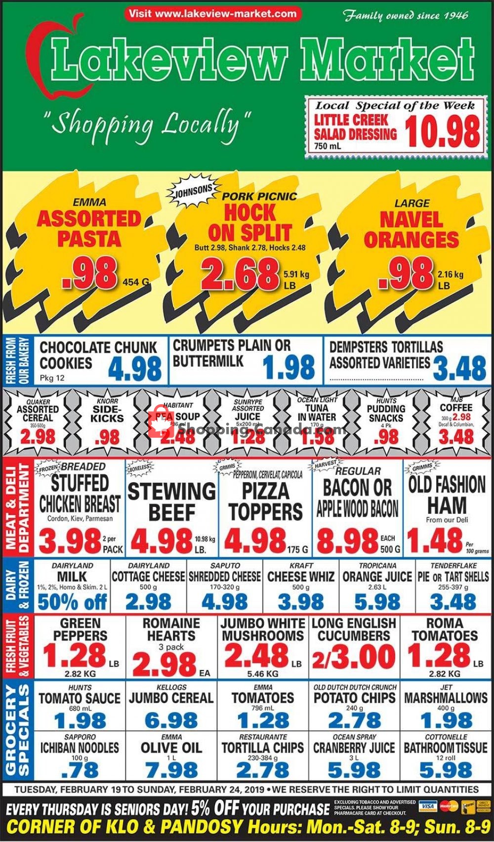 Lakeview Market flyer from Tuesday February 19, 2019 to Sunday February 24, 2019 - page 1