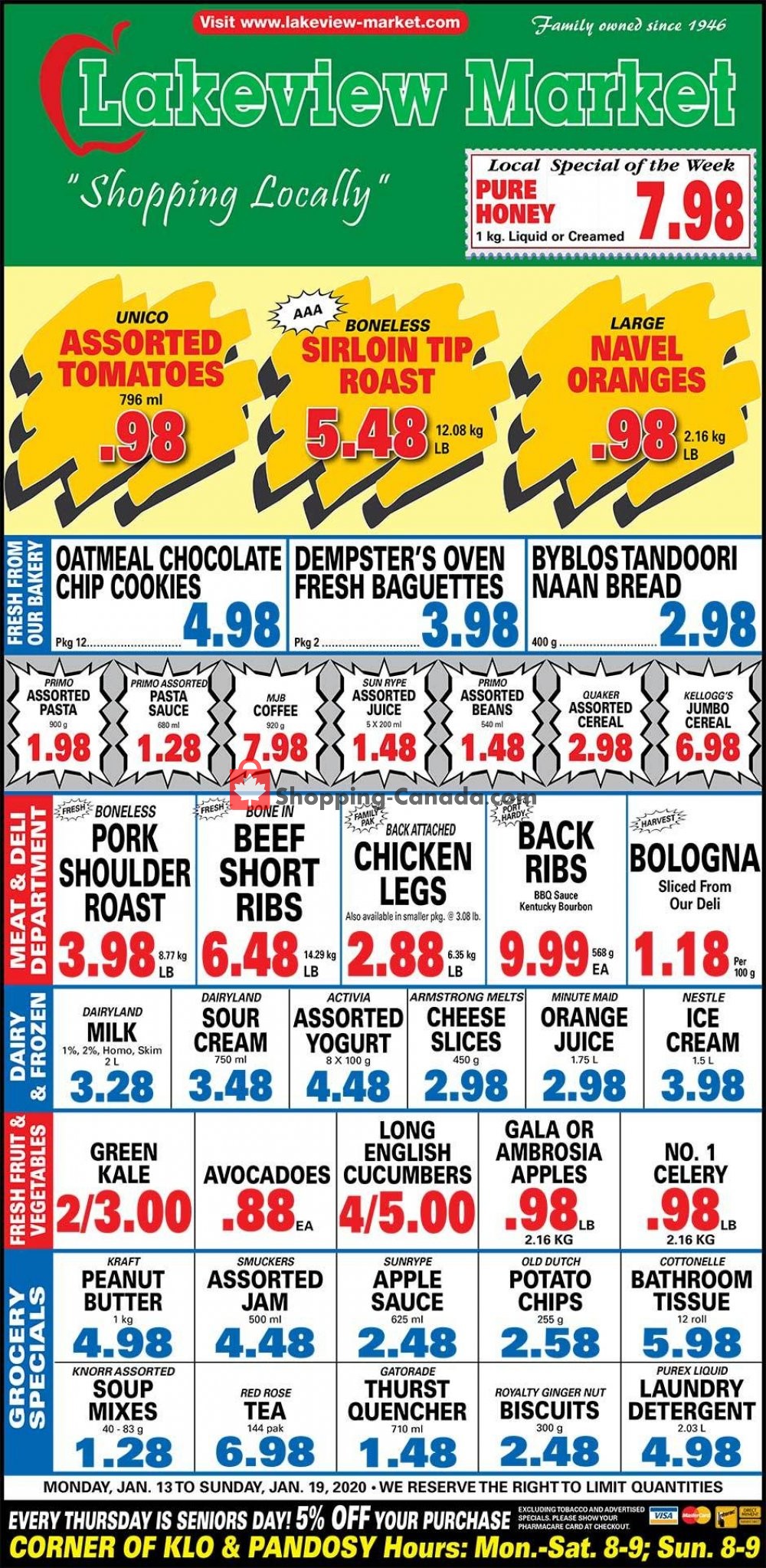 Lakeview Market flyer from Monday January 13, 2020 to Sunday January 19, 2020 - page 1