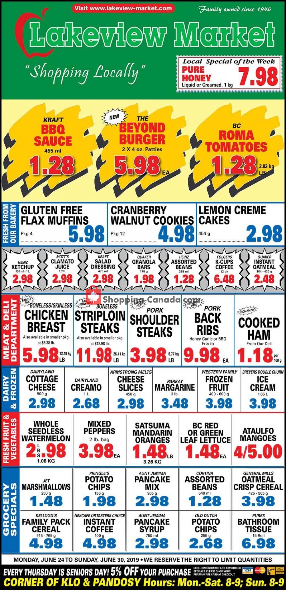Lakeview Market flyer from Monday June 24, 2019 to Sunday June 30, 2019 - page 1