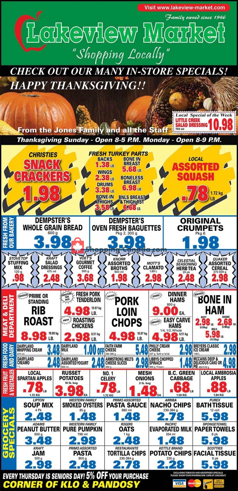 Lakeview Market flyer from Monday October 7, 2019 to Sunday October 13, 2019 - page 1