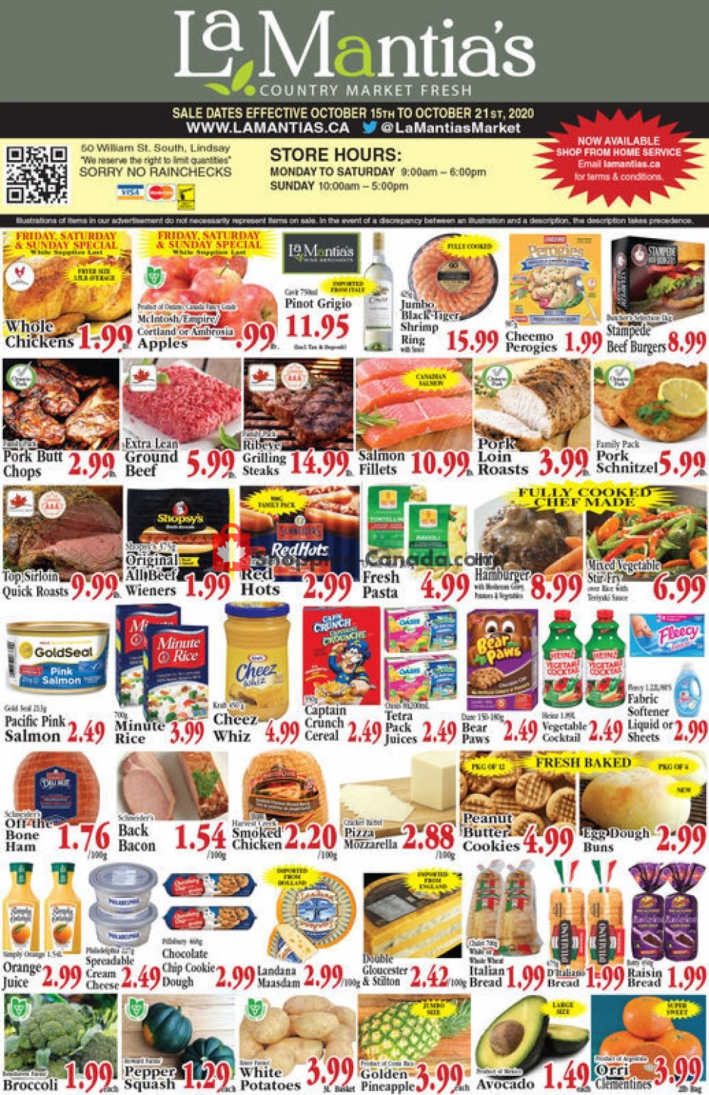 Lamantia's Country Market flyer from Thursday October 15, 2020 to Wednesday October 21, 2020 - page 1