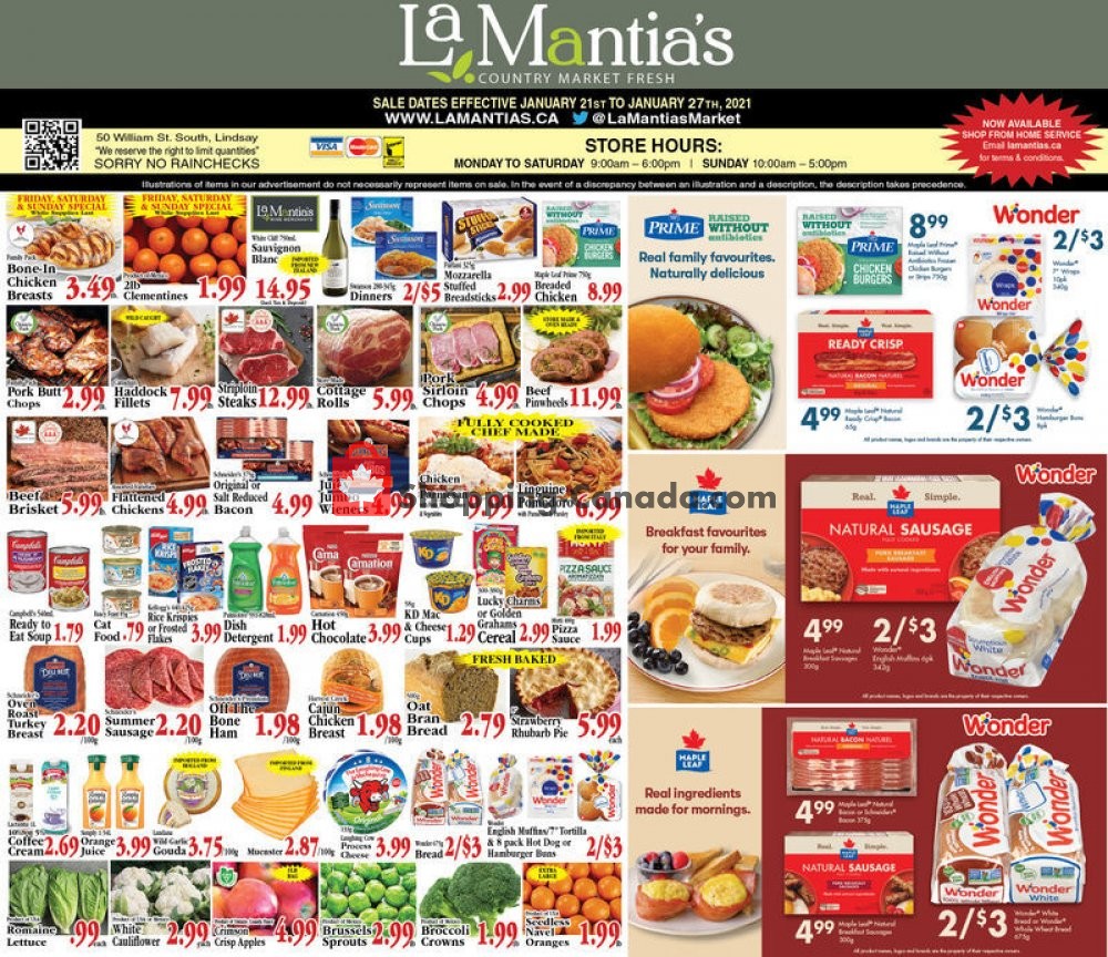 Lamantia's Country Market flyer from Thursday January 21, 2021 to Wednesday January 27, 2021 - page 1