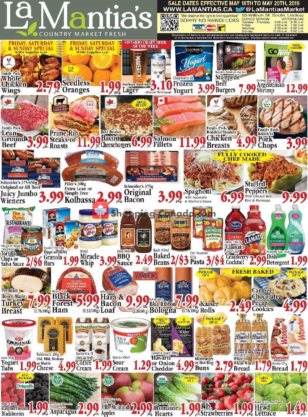 Lamantia's Country Market flyer from Thursday May 16, 2019 to Monday May 20, 2019 - page 1