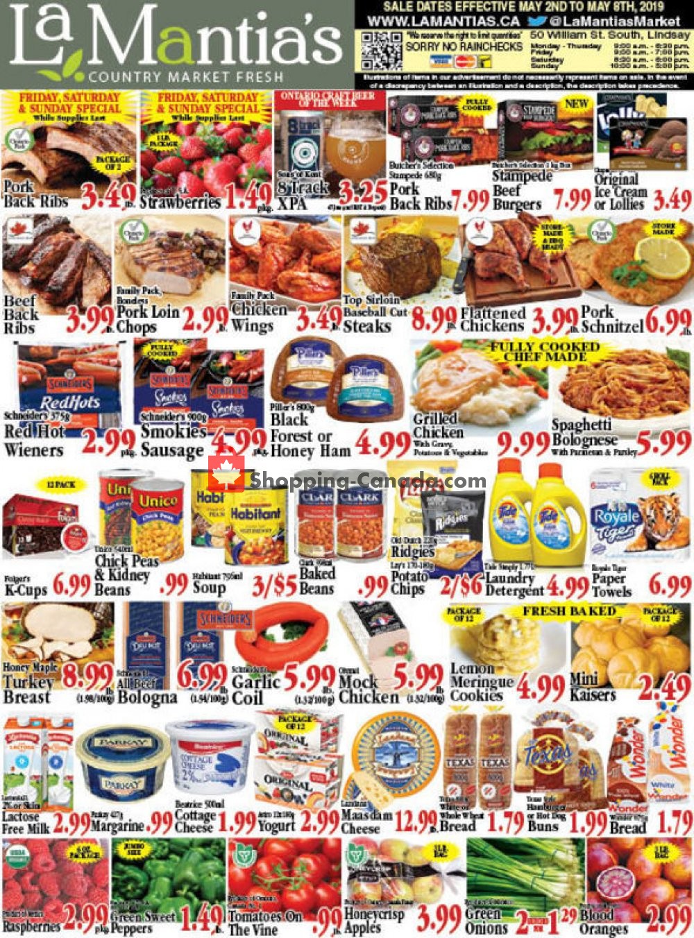 Lamantia's Country Market flyer from Thursday May 2, 2019 to Wednesday May 8, 2019 - page 1
