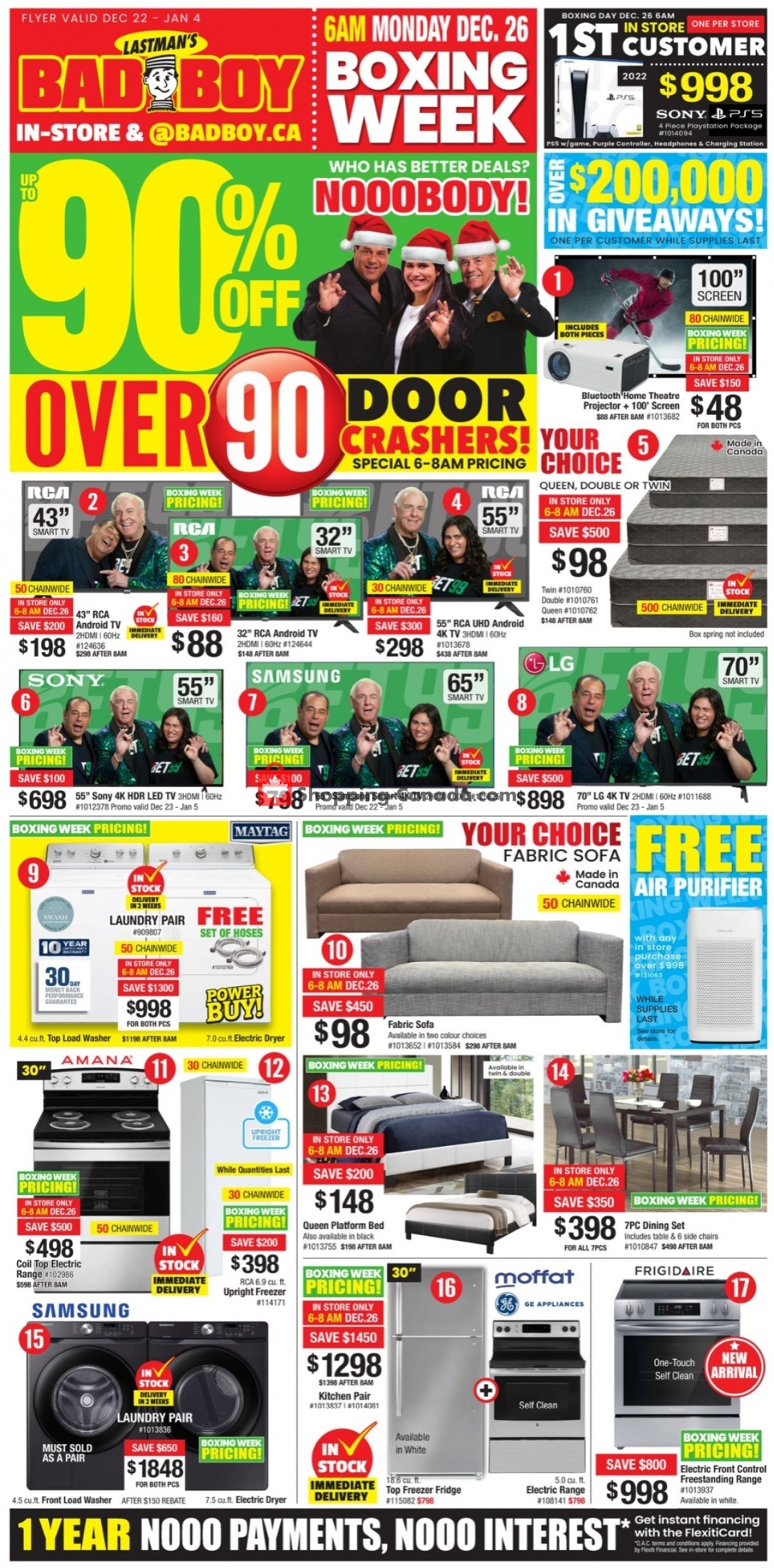 Lastman's Bad Boy Canada, flyer (Amazing Deals) December 22