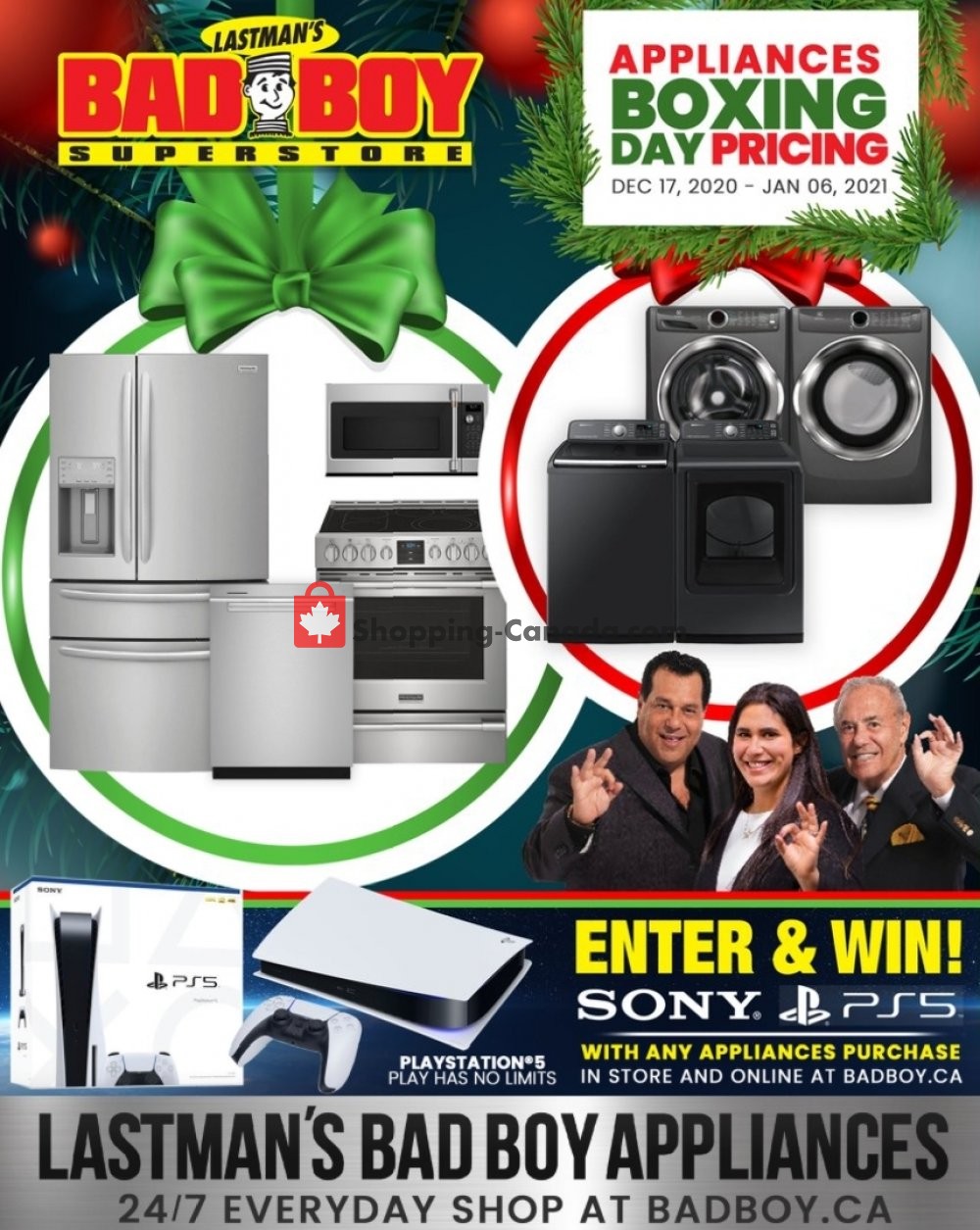 Lastman's Bad Boy Canada, flyer (Appliances Boxing Day Pricing