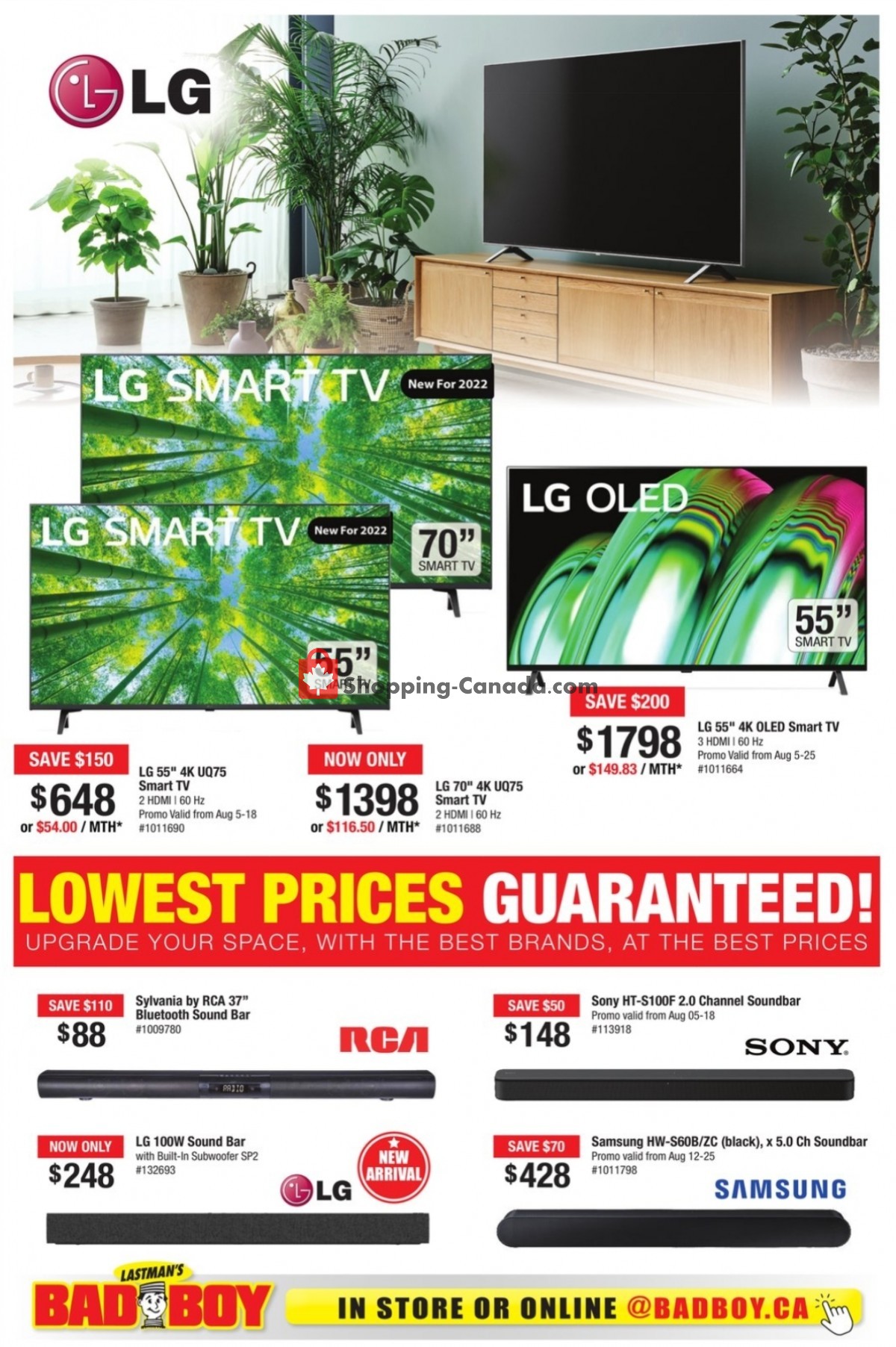 Lastman's Bad Boy Canada, flyer (Back To School) August 4 August