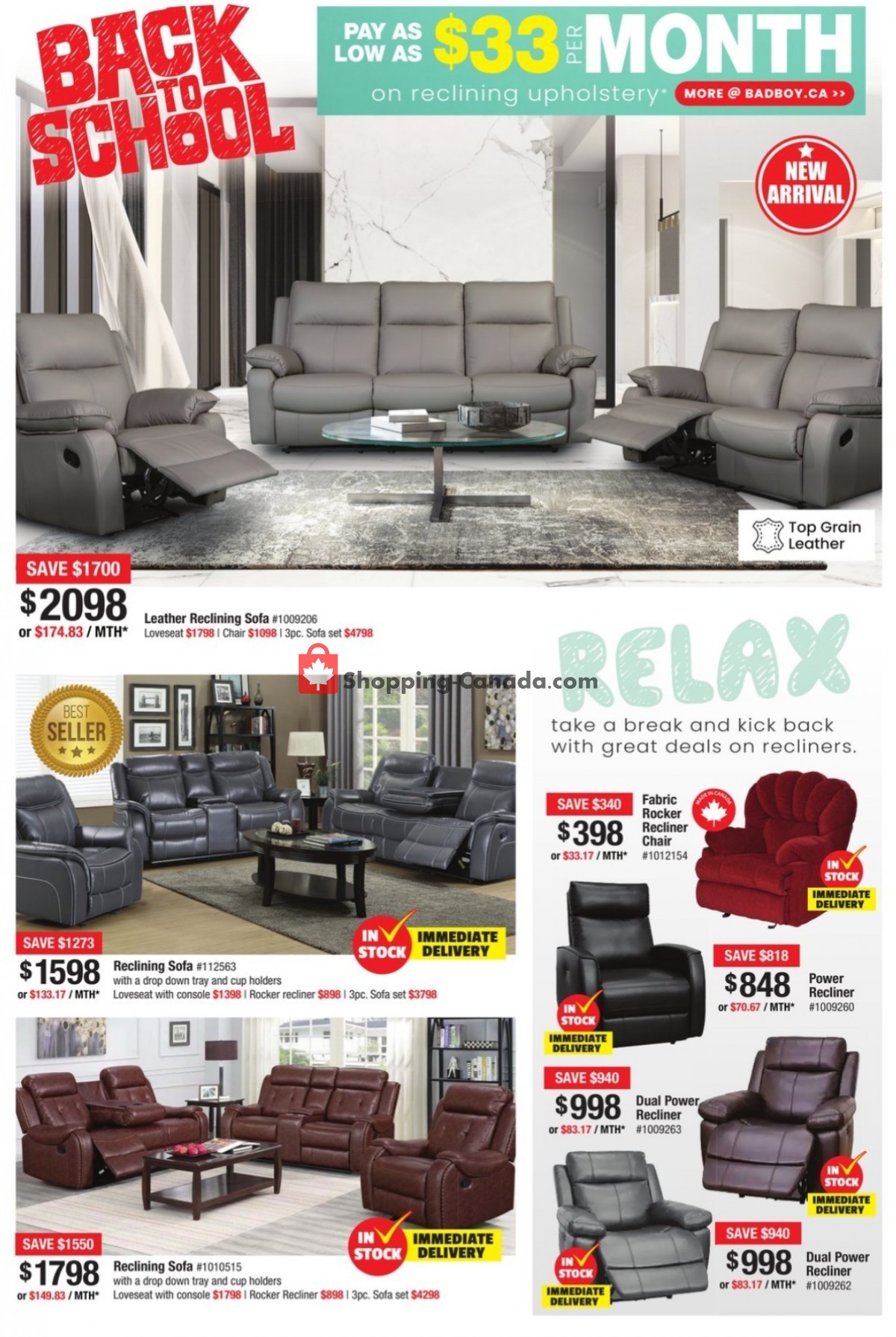 Lastman's Bad Boy Canada, flyer (Back To School) August 4 August