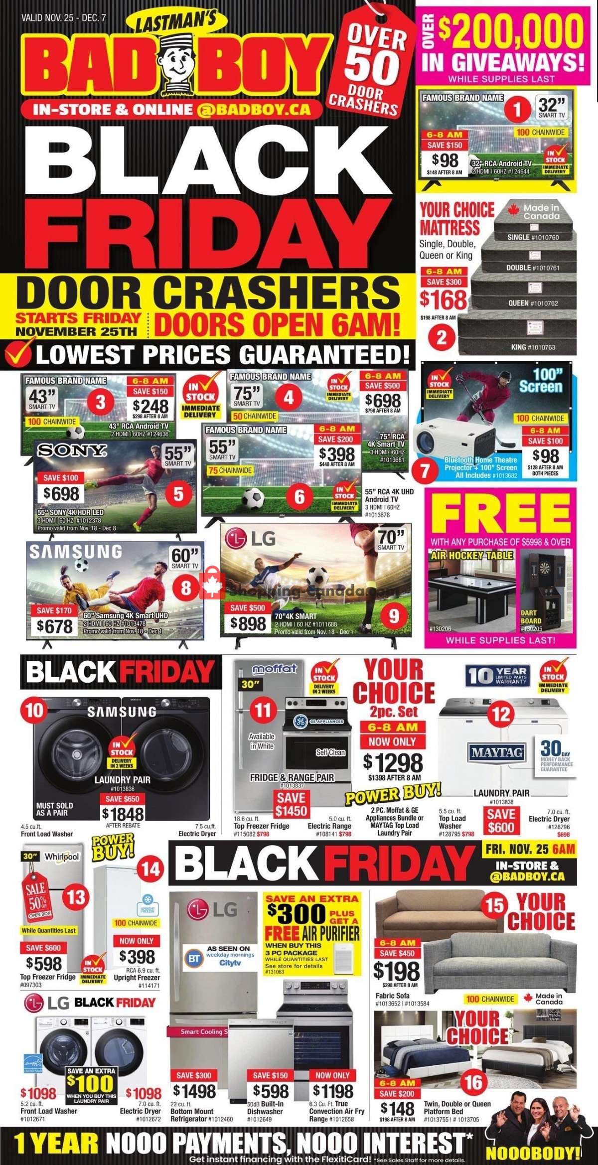 Lastman's Bad Boy Canada, flyer (Black Friday Door Crashers