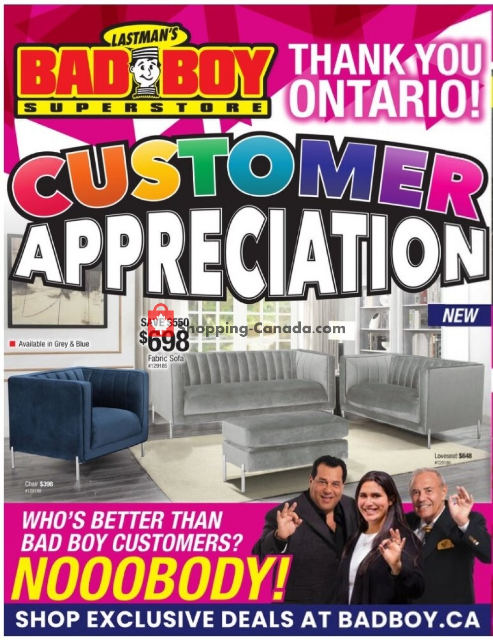 Lastman's Bad Boy Canada, flyer (Customer Appreciation) August 29