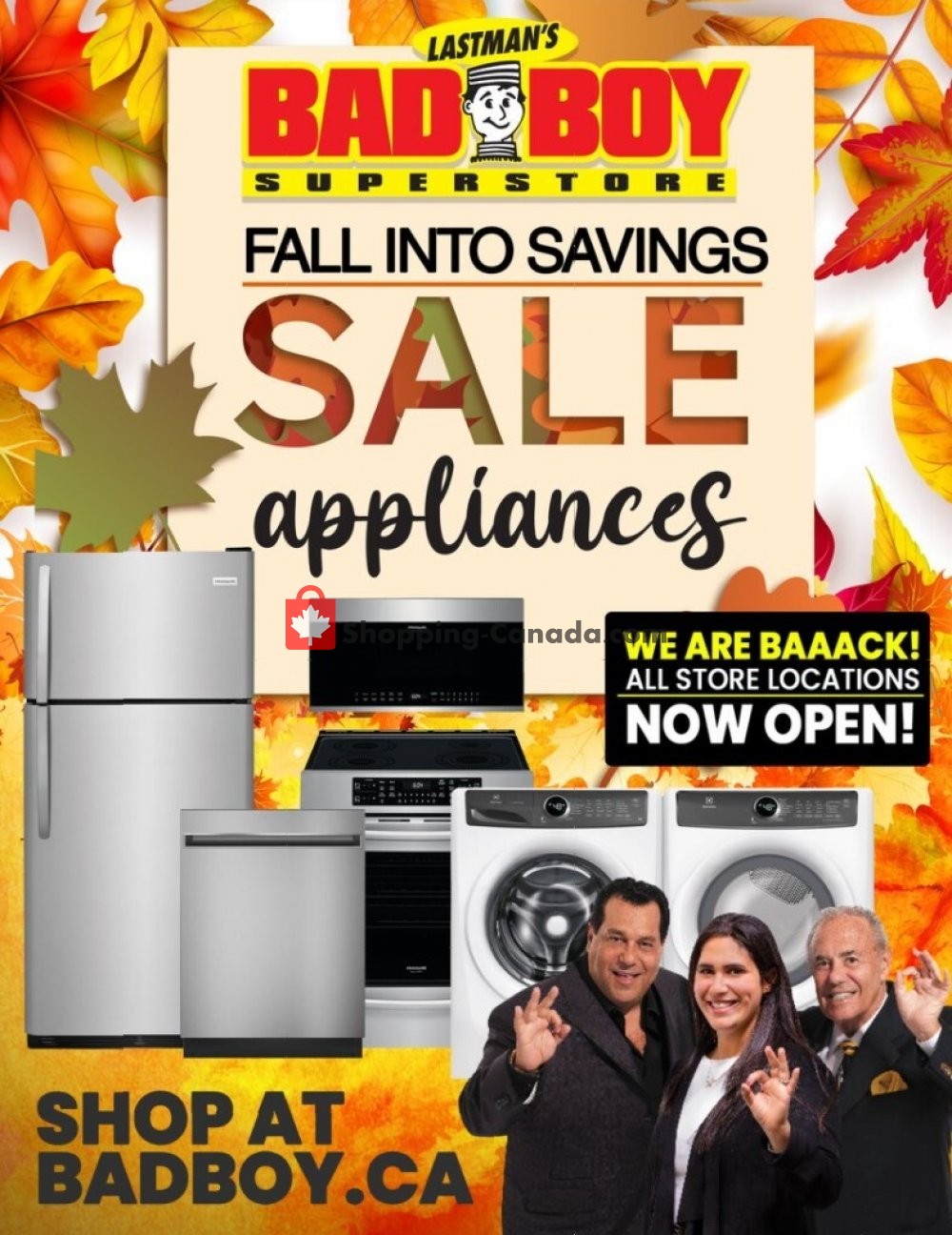 Lastman's Bad Boy Canada, flyer (Fall Into Savings) October 8