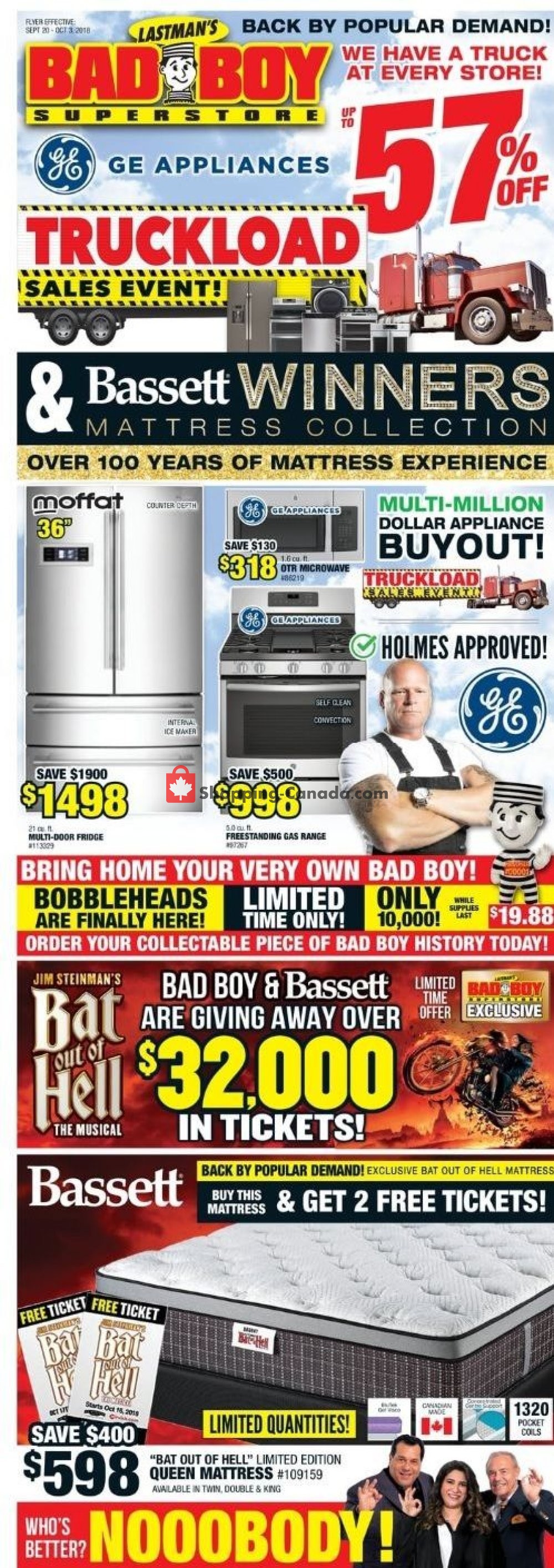 Lastman's Bad Boy flyer from Thursday September 20, 2018 to Thursday October 11, 2018 - page 1
