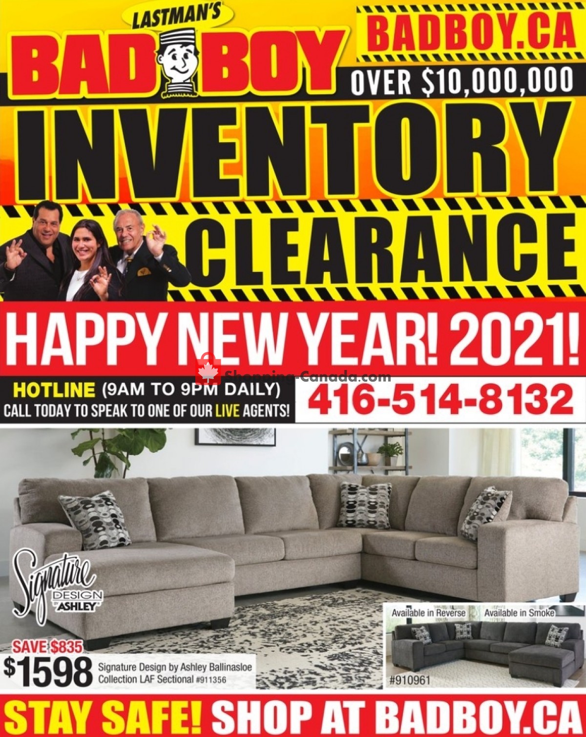 Lastman's Bad Boy Canada, flyer (Inventory Clearance) January 14