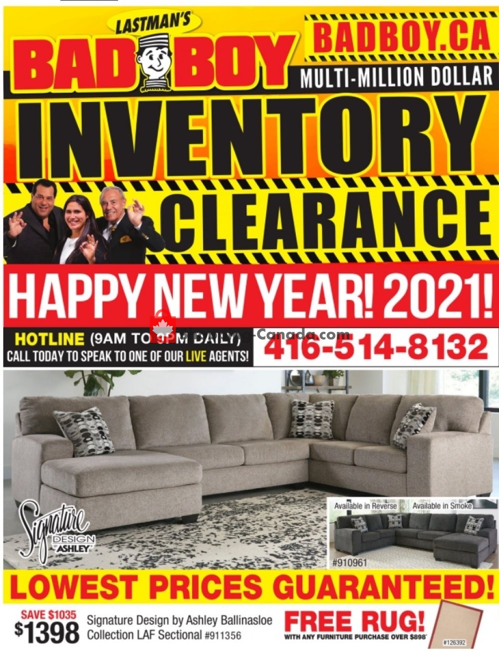 Lastman S Bad Boy Canada Flyer Inventory Clearance January 14 February 3 2021 Shopping Canada