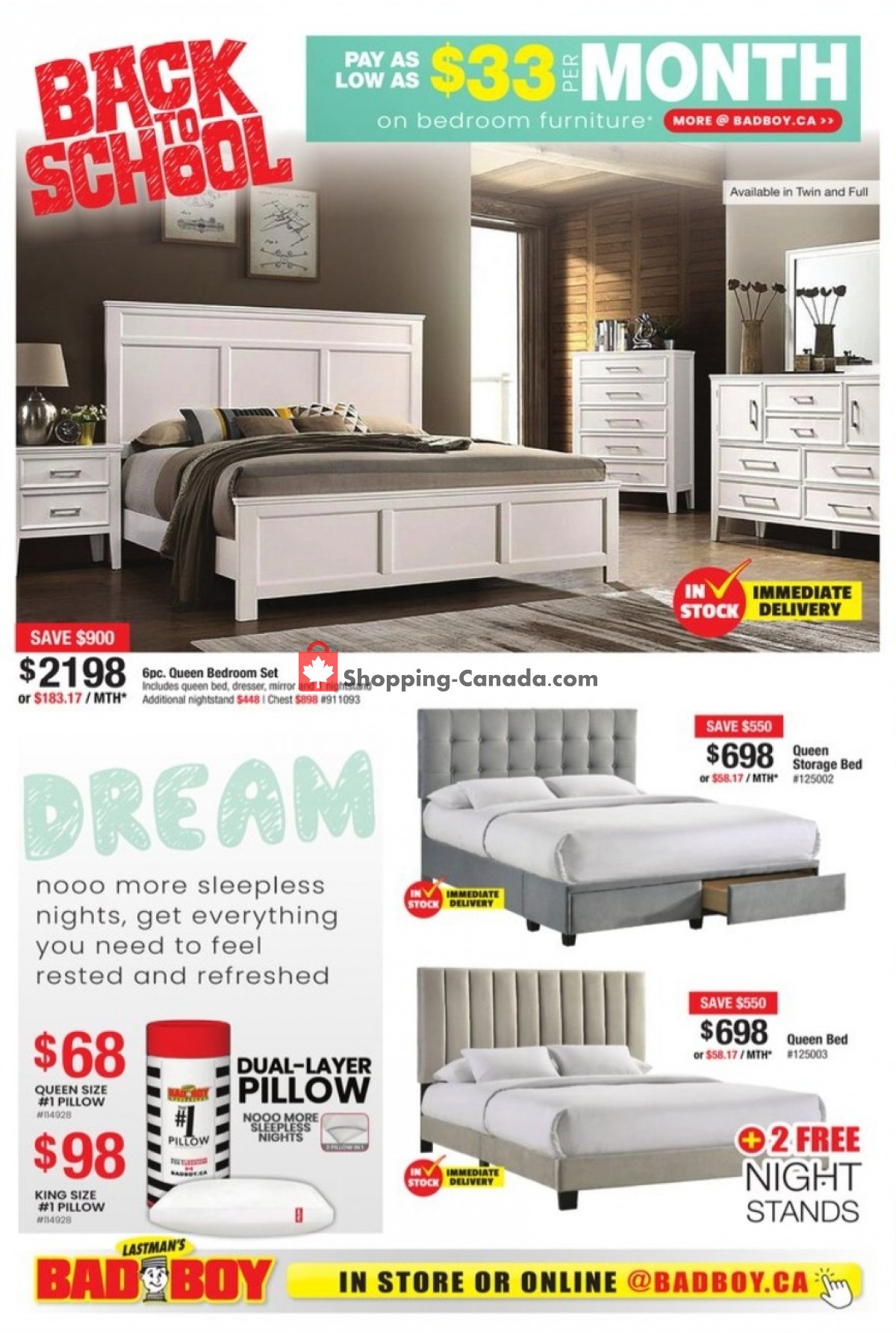 Lastman's Bad Boy Canada, flyer (Labour Day Sales Event) August 4