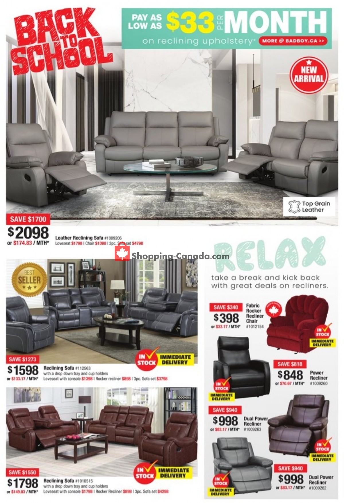 Lastman's Bad Boy Canada, flyer (Labour Day Sales Event) August 4