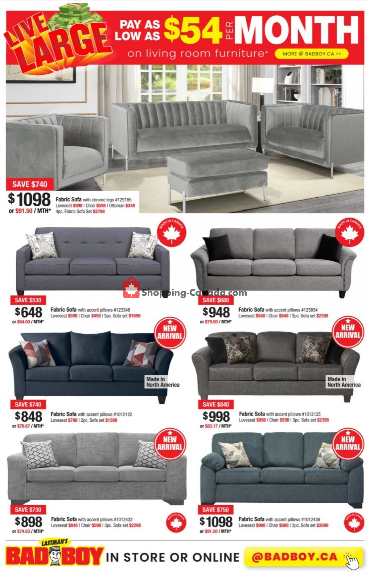 Lastman's Bad Boy Canada, flyer (Live Large Specials) July 14