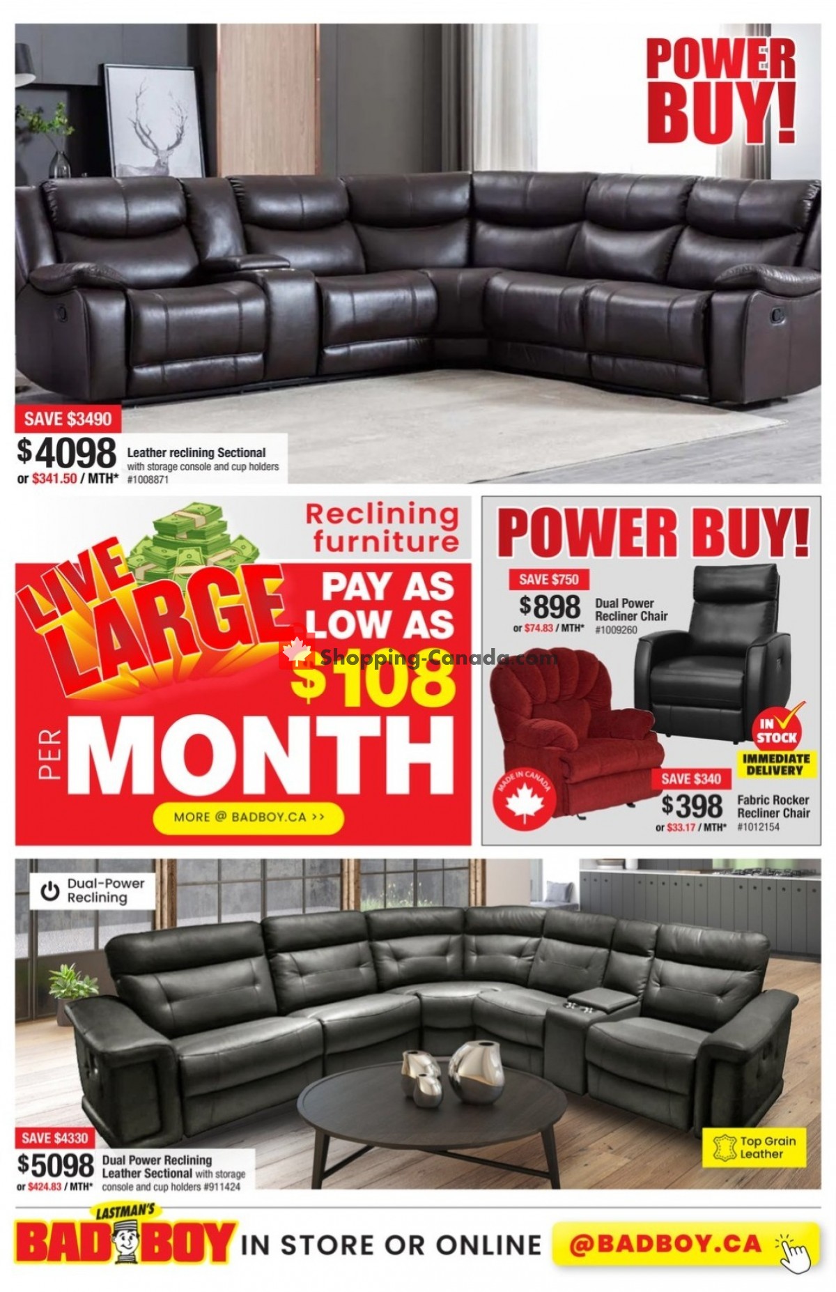 Lastman's Bad Boy Canada, flyer (Live Large Specials) July 14