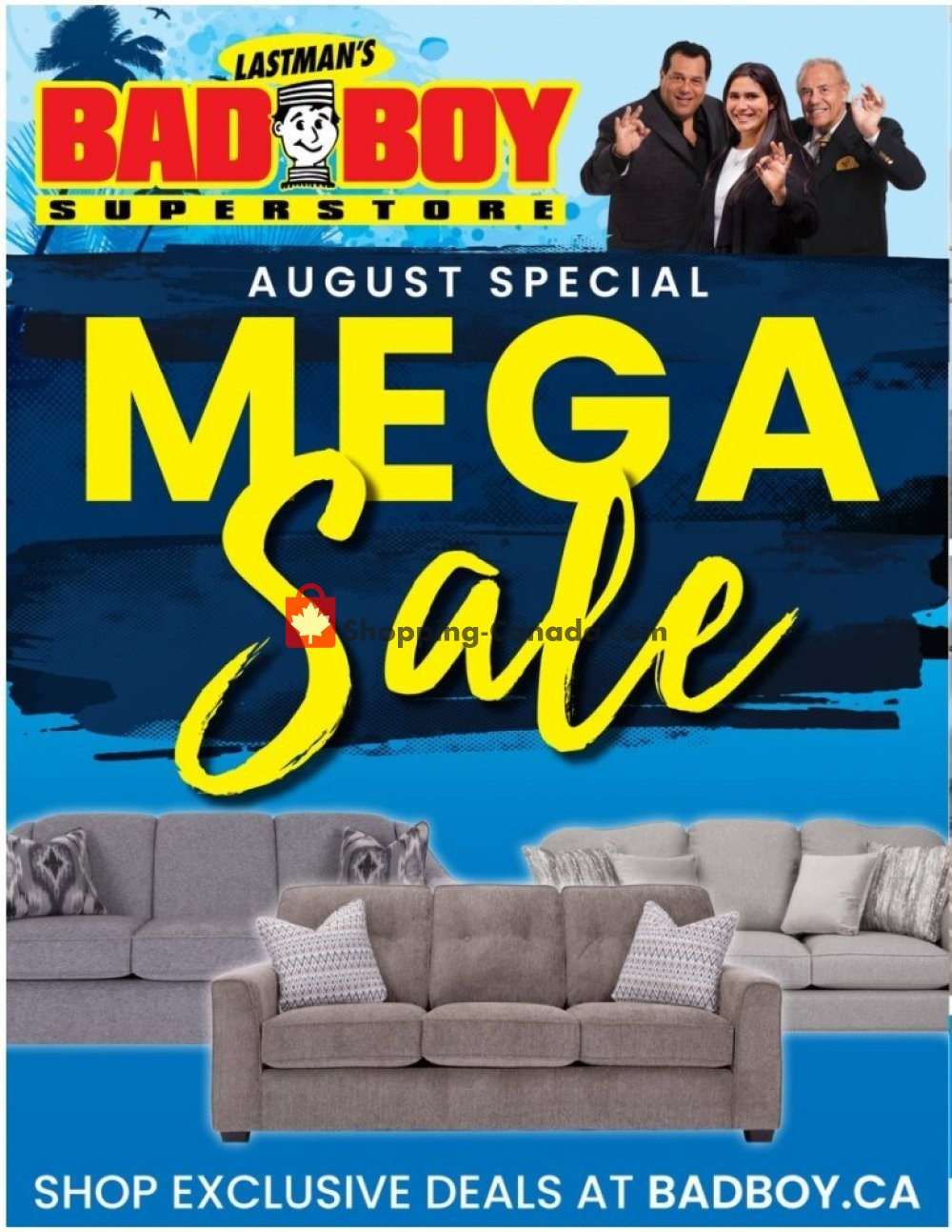 Lastman's Bad Boy Canada, flyer (Mega Sale) August 14 September 2