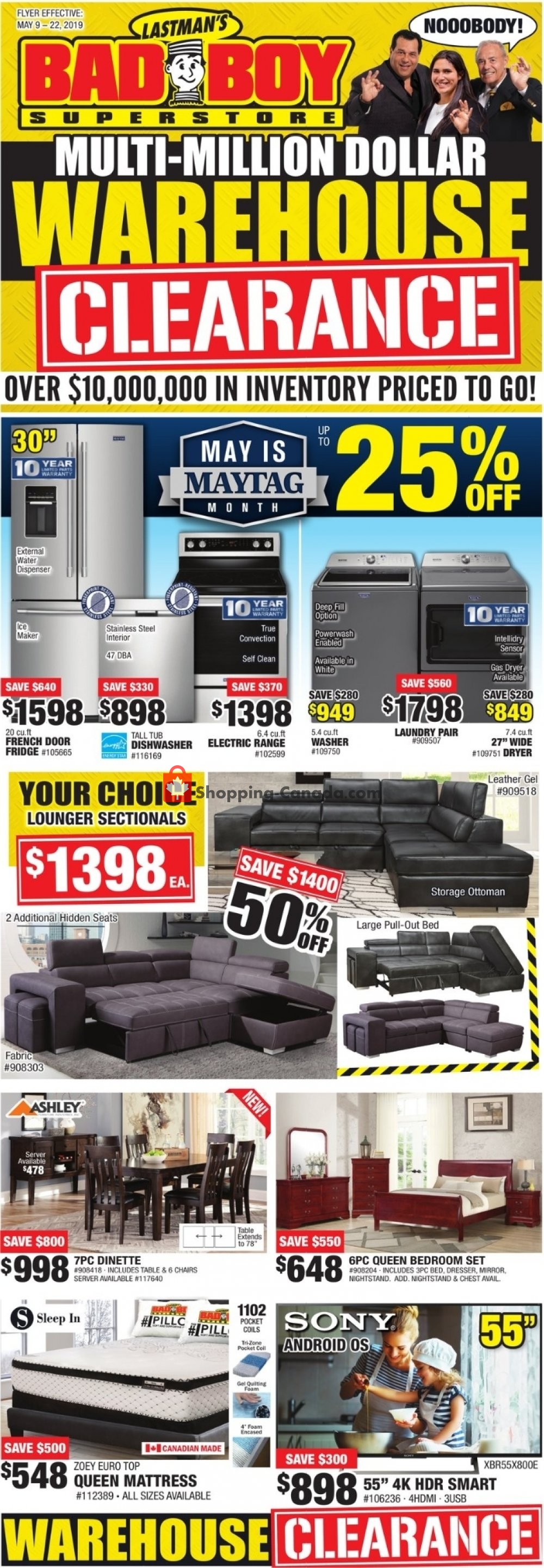 Lastman's Bad Boy flyer from Thursday May 9, 2019 to Wednesday May 22, 2019 - page 1