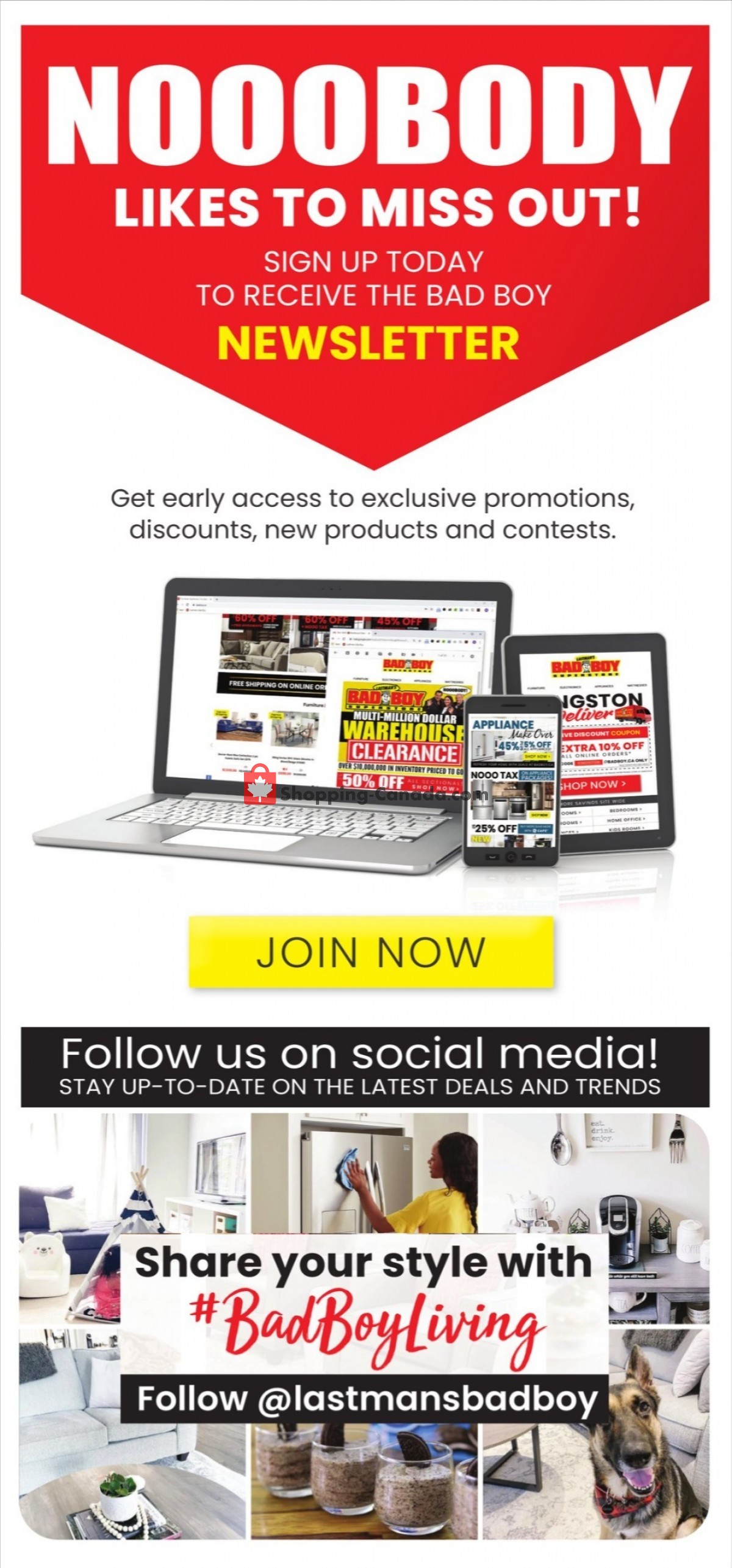 Lastman's Bad Boy Canada, flyer (Sales Event Special) September 8