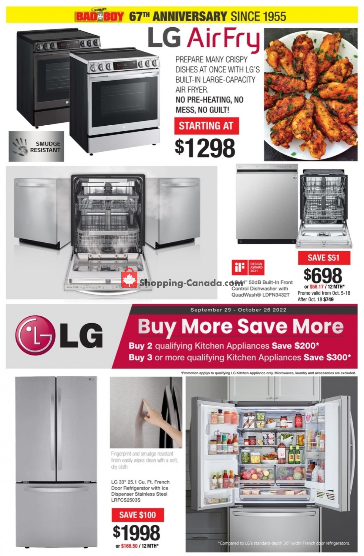 Lastman's Bad Boy Canada, flyer (Special Offer) October 6 October