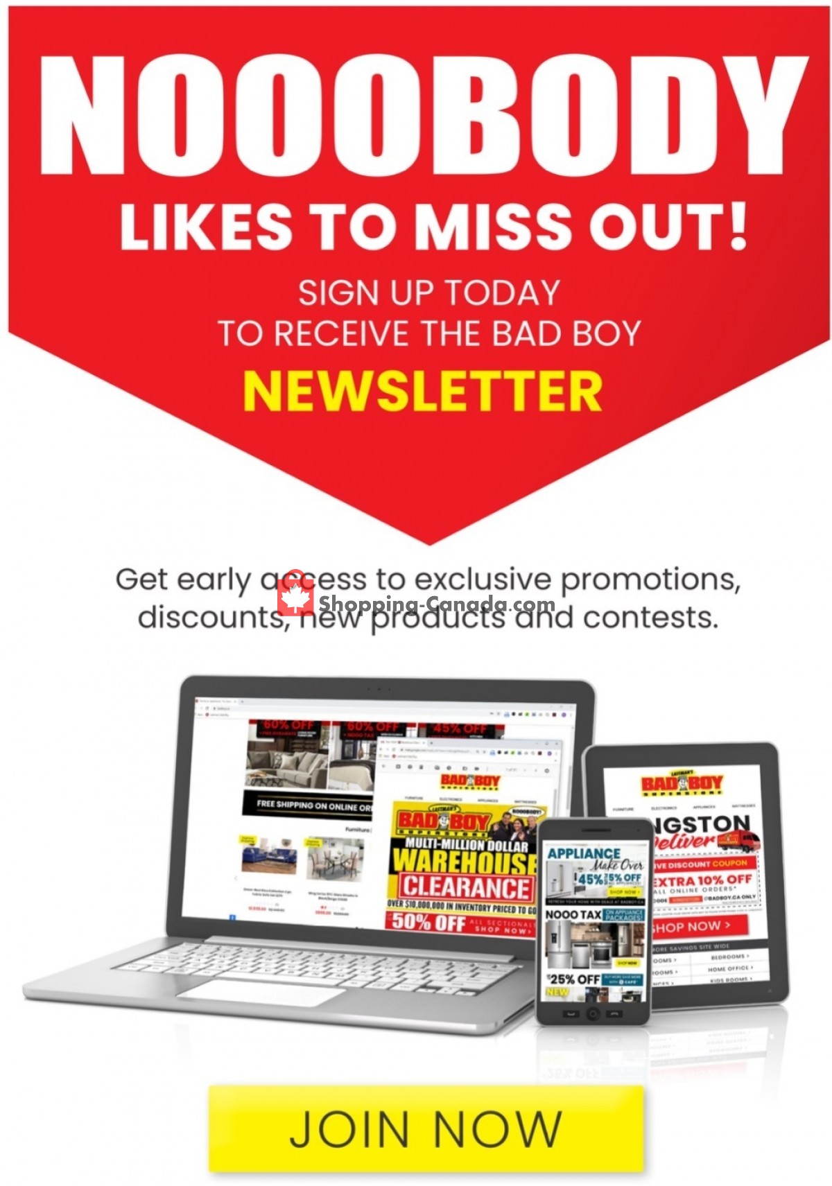 Lastman's Bad Boy Canada, flyer (Special Offer) October 6 October