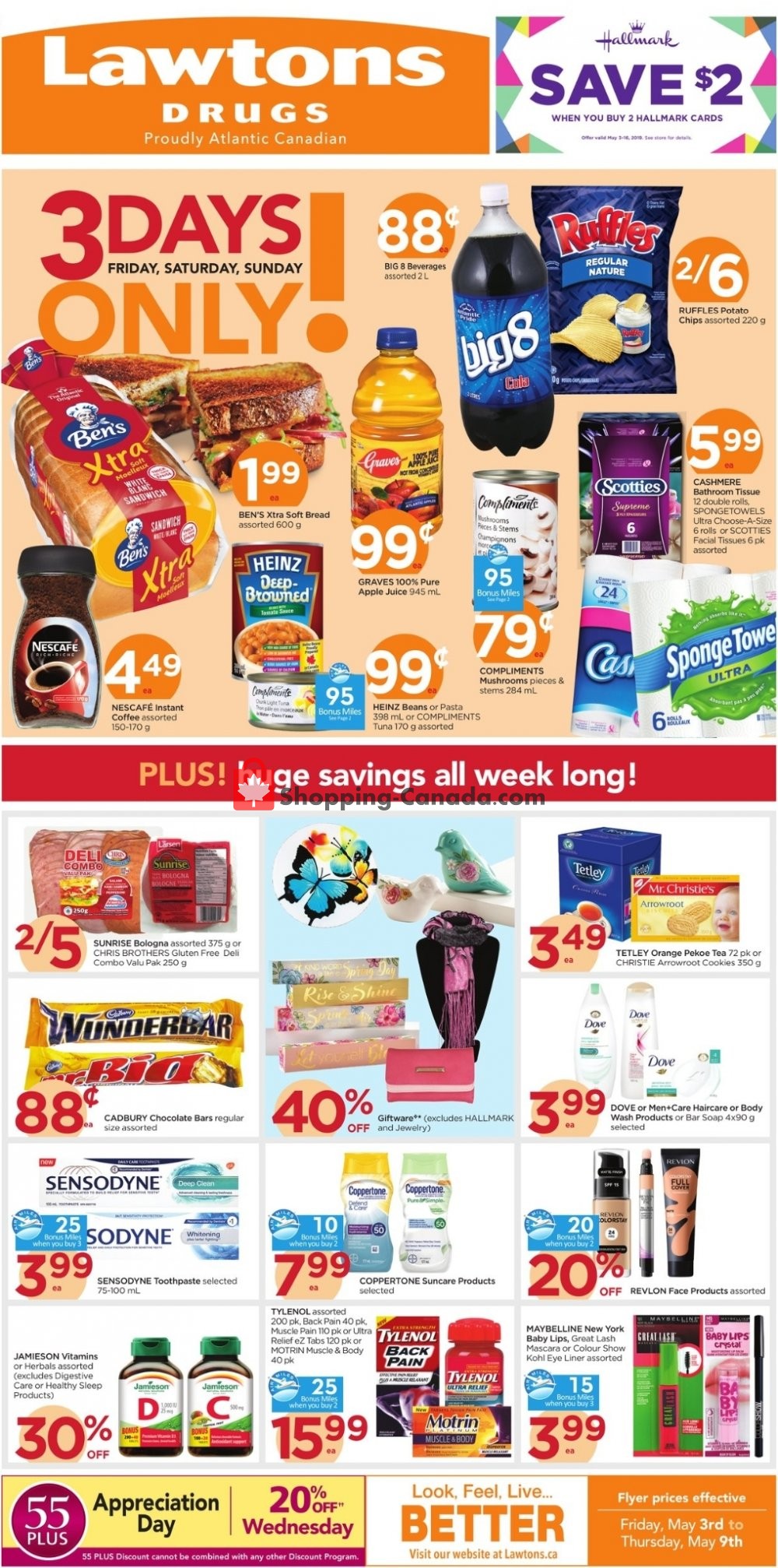 Lawtons Drugs flyer from Friday May 3, 2019 to Thursday May 9, 2019 - page 1