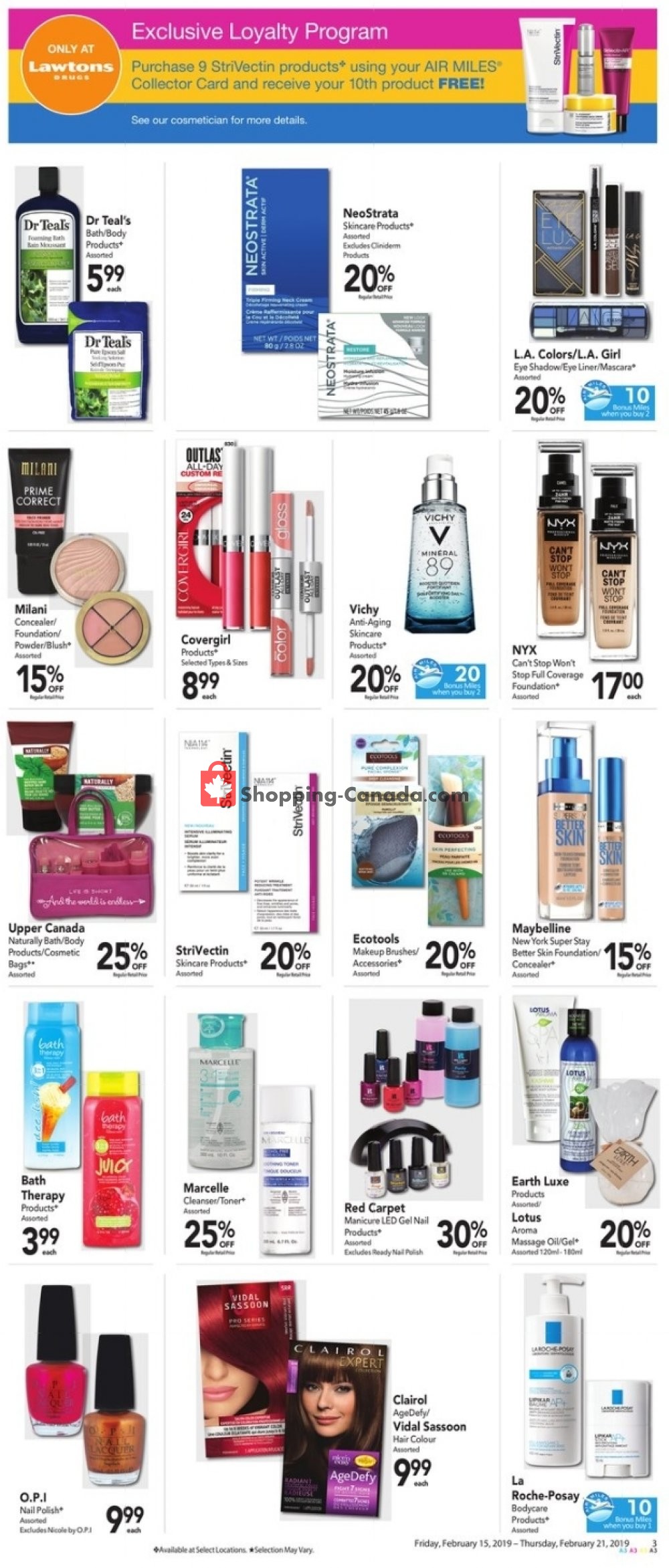 Lawtons Drugs flyer from Friday February 15, 2019 to Thursday February 21, 2019 - page 3