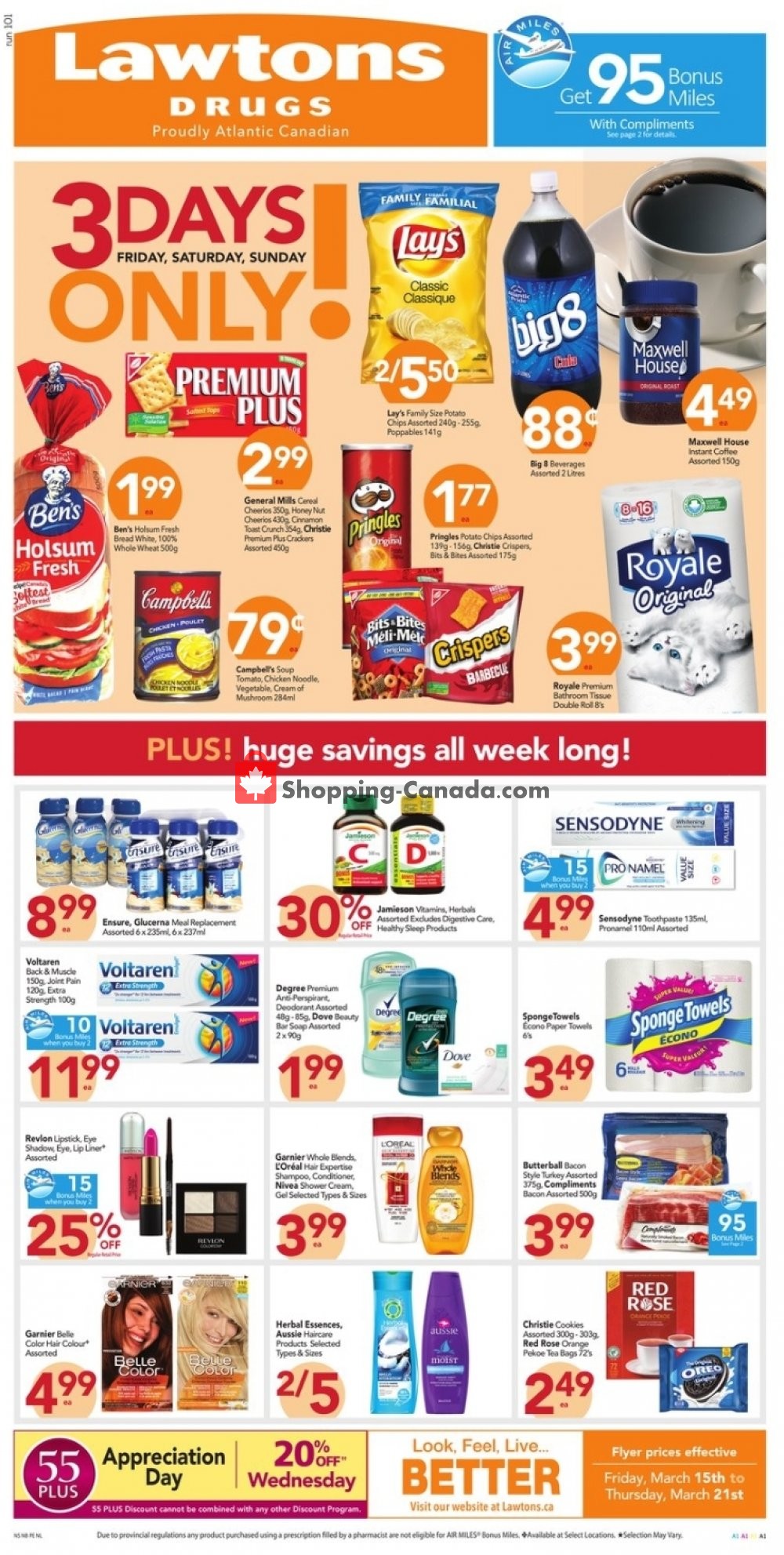 Lawtons Drugs flyer from Friday March 15, 2019 to Thursday March 21, 2019 - page 1