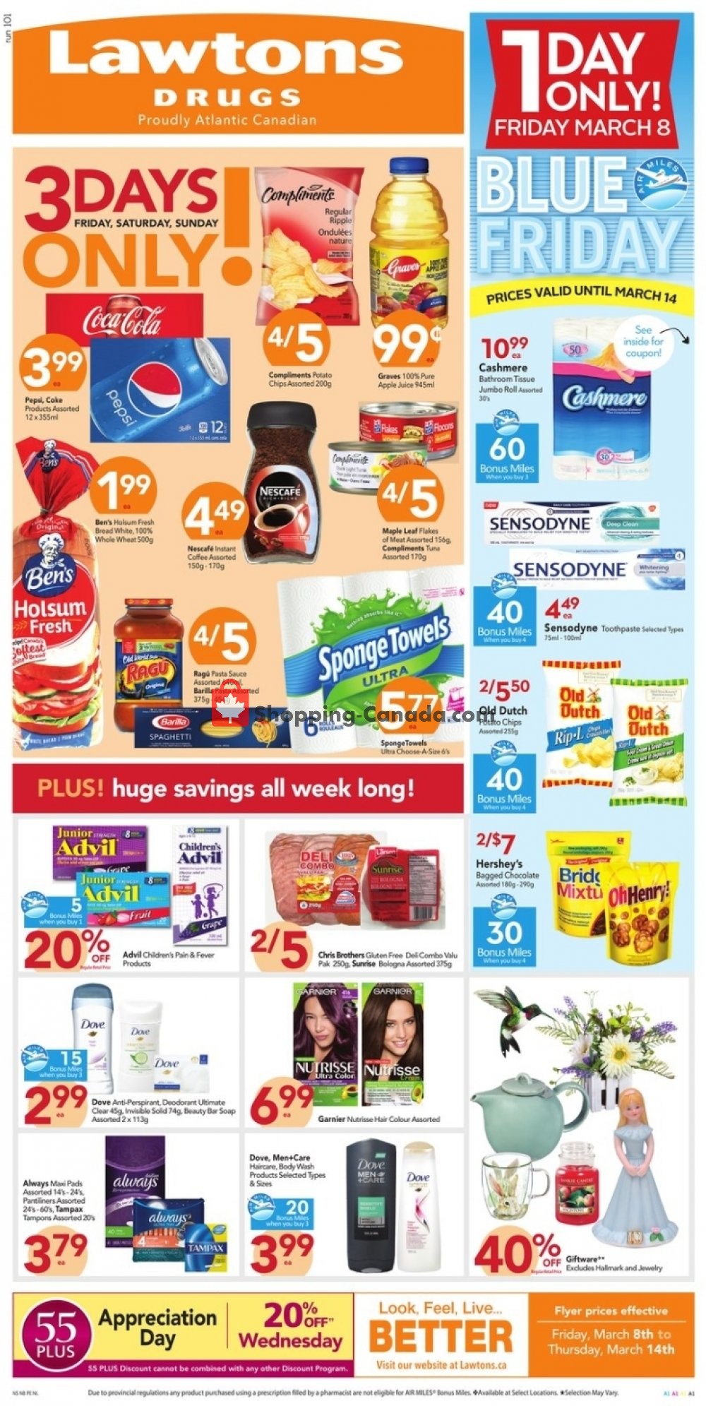 Lawtons Drugs flyer from Friday March 8, 2019 to Thursday March 14, 2019 - page 1