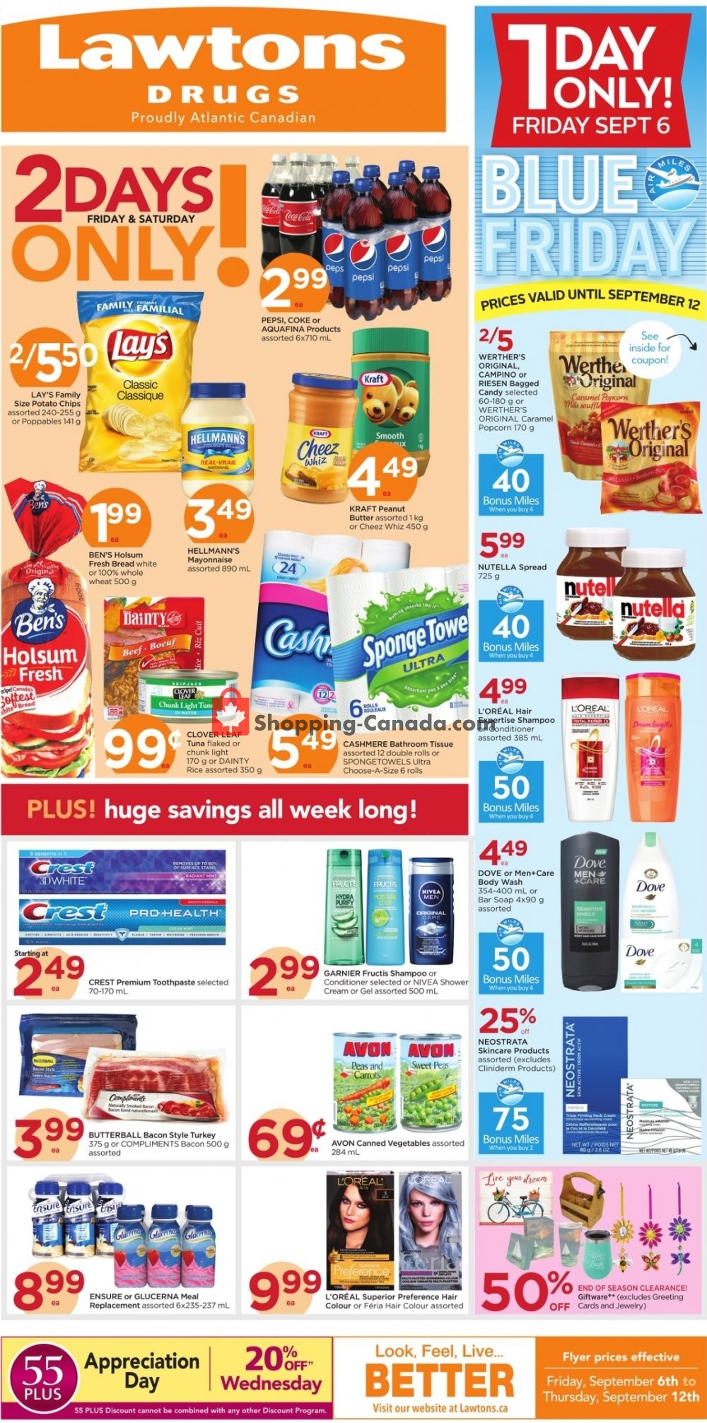 Lawtons Drugs flyer from Friday September 6, 2019 to Thursday September 12, 2019 - page 1