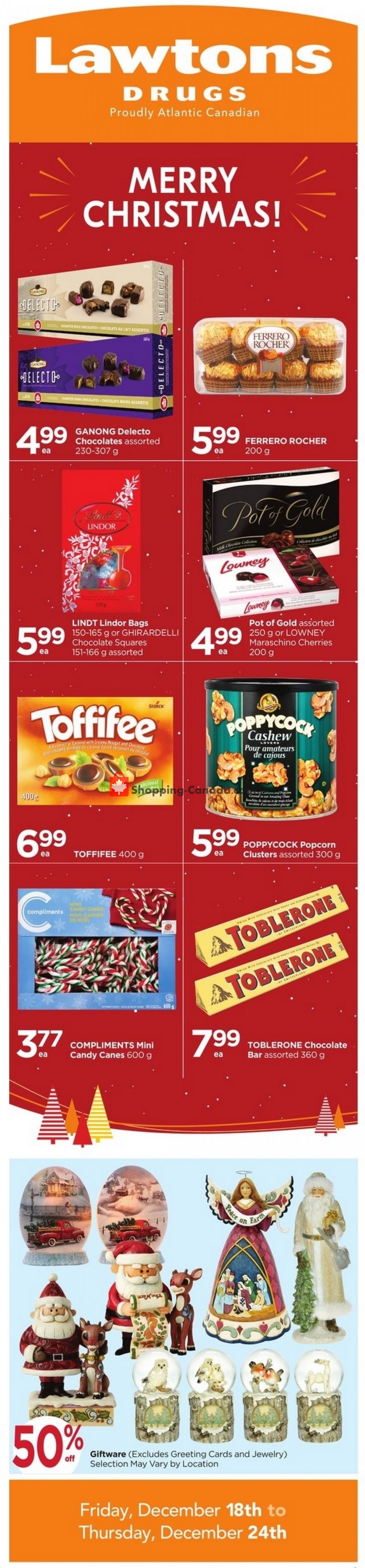 Lawtons Drugs flyer from Friday December 18, 2020 to Thursday December 24, 2020 - page 1