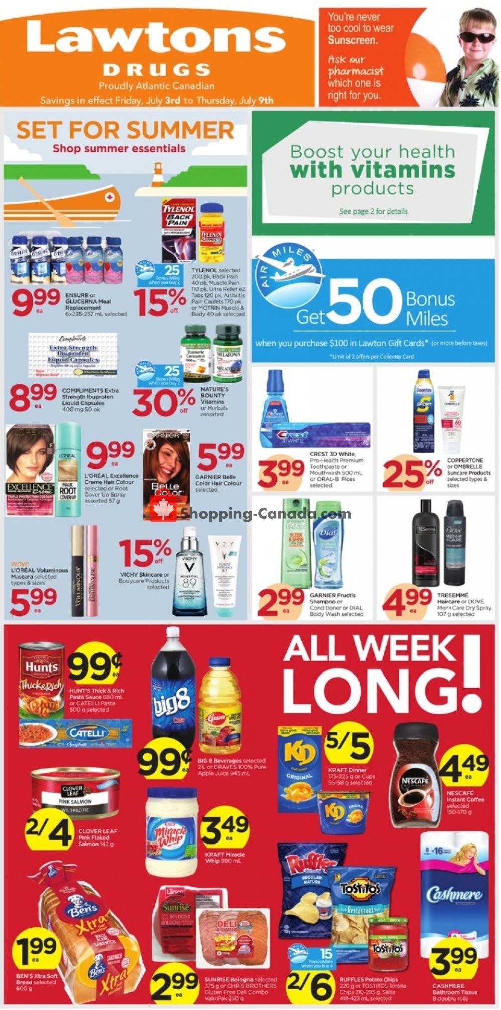 Lawtons Drugs flyer from Friday July 3, 2020 to Thursday July 9, 2020 - page 1