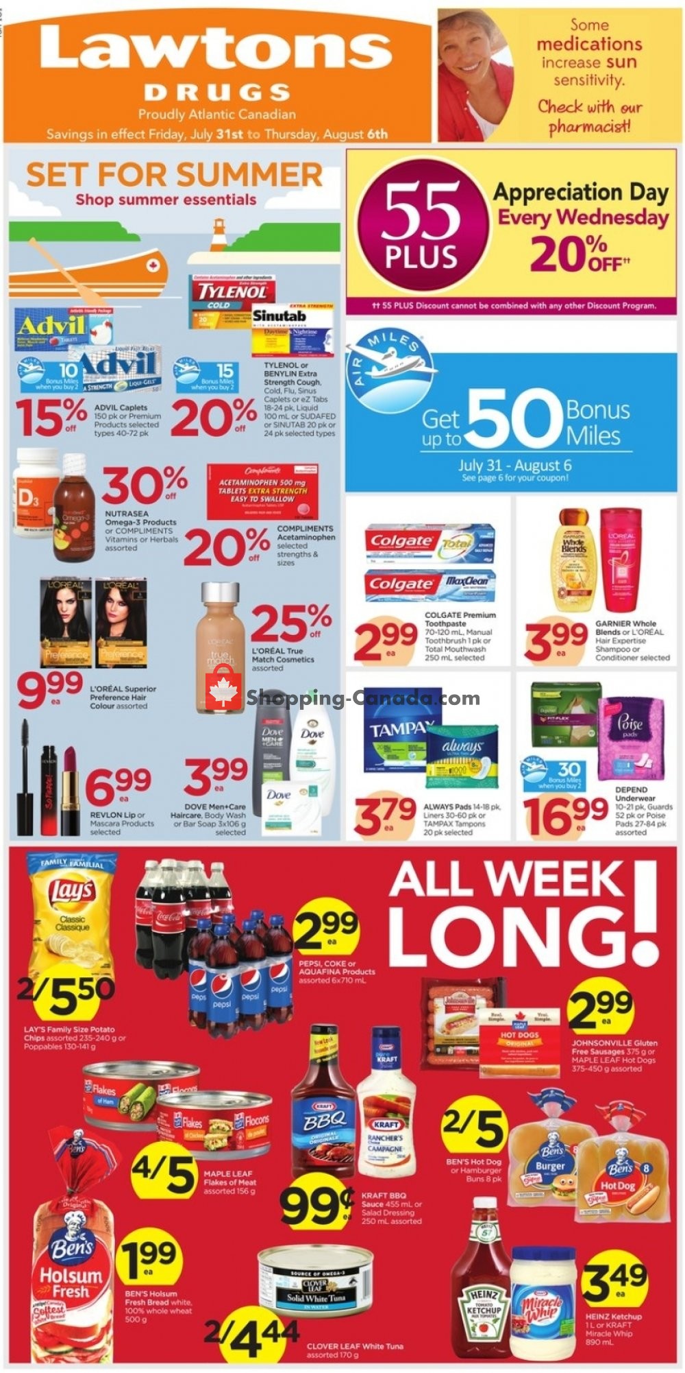 Lawtons Drugs flyer from Friday July 31, 2020 to Thursday August 6, 2020 - page 1