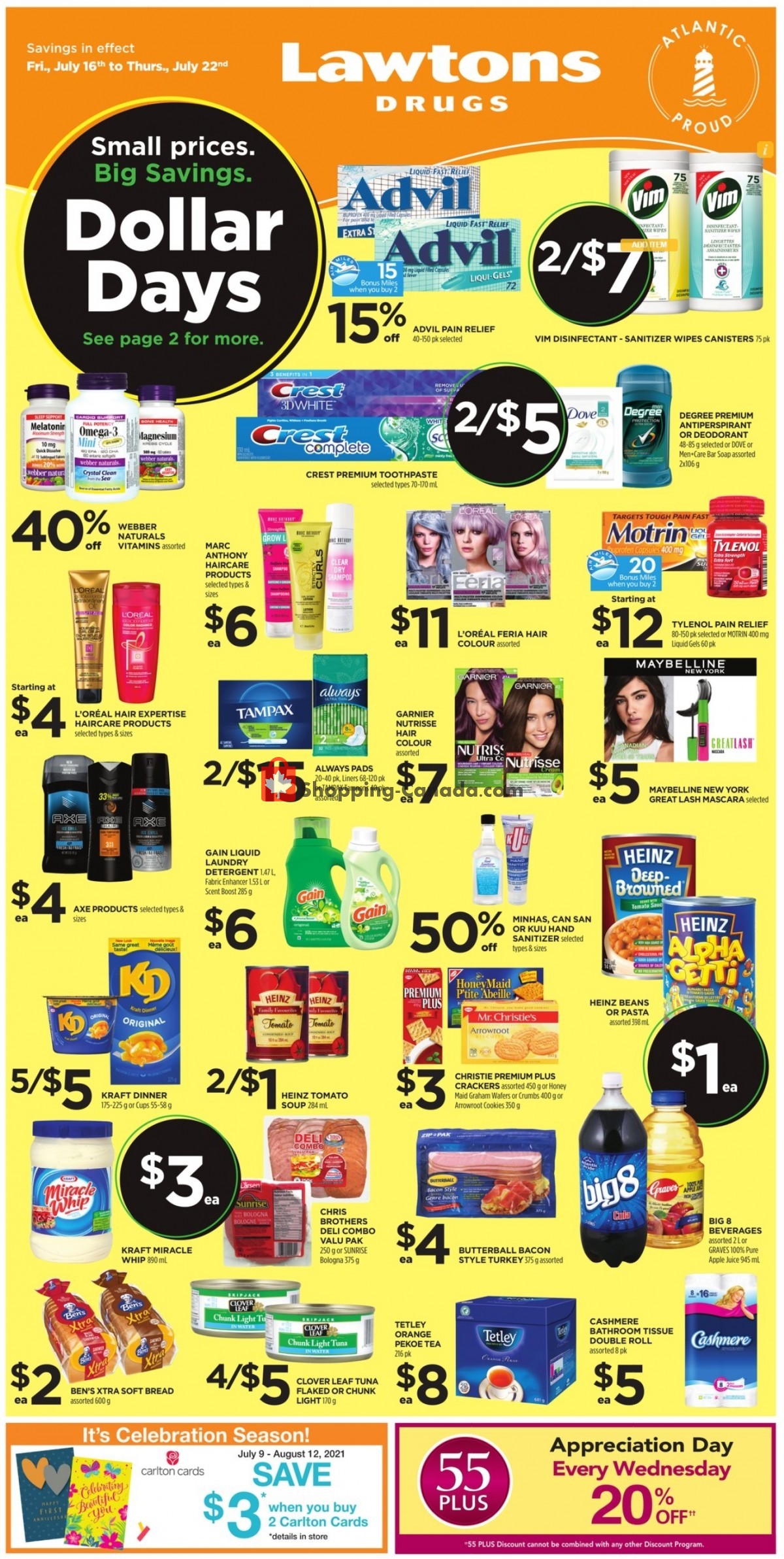 Lawtons Drugs flyer from Friday July 16, 2021 to Thursday July 22, 2021 - page 1