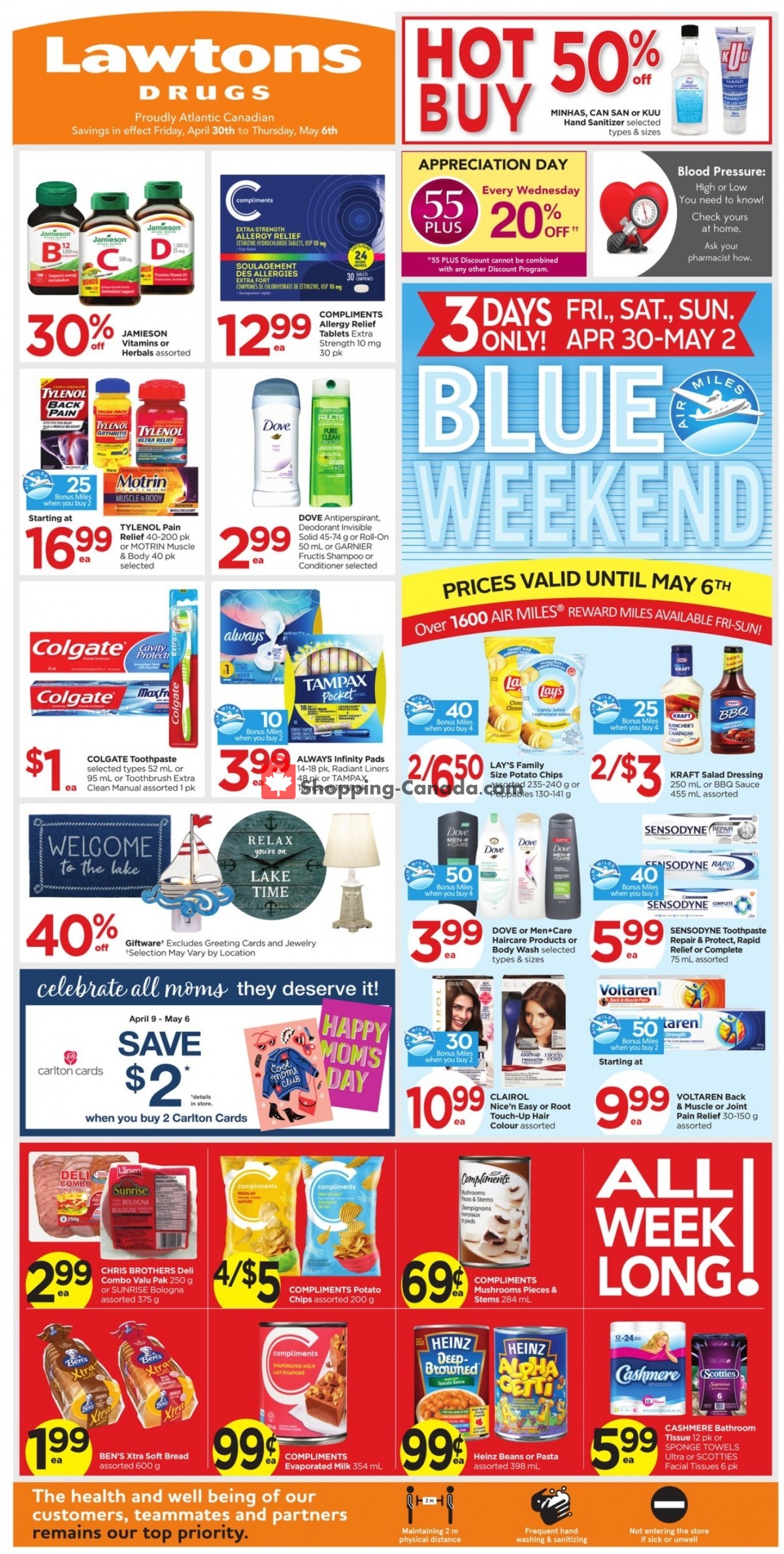Lawtons Drugs flyer from Friday April 30, 2021 to Thursday May 6, 2021 - page 1