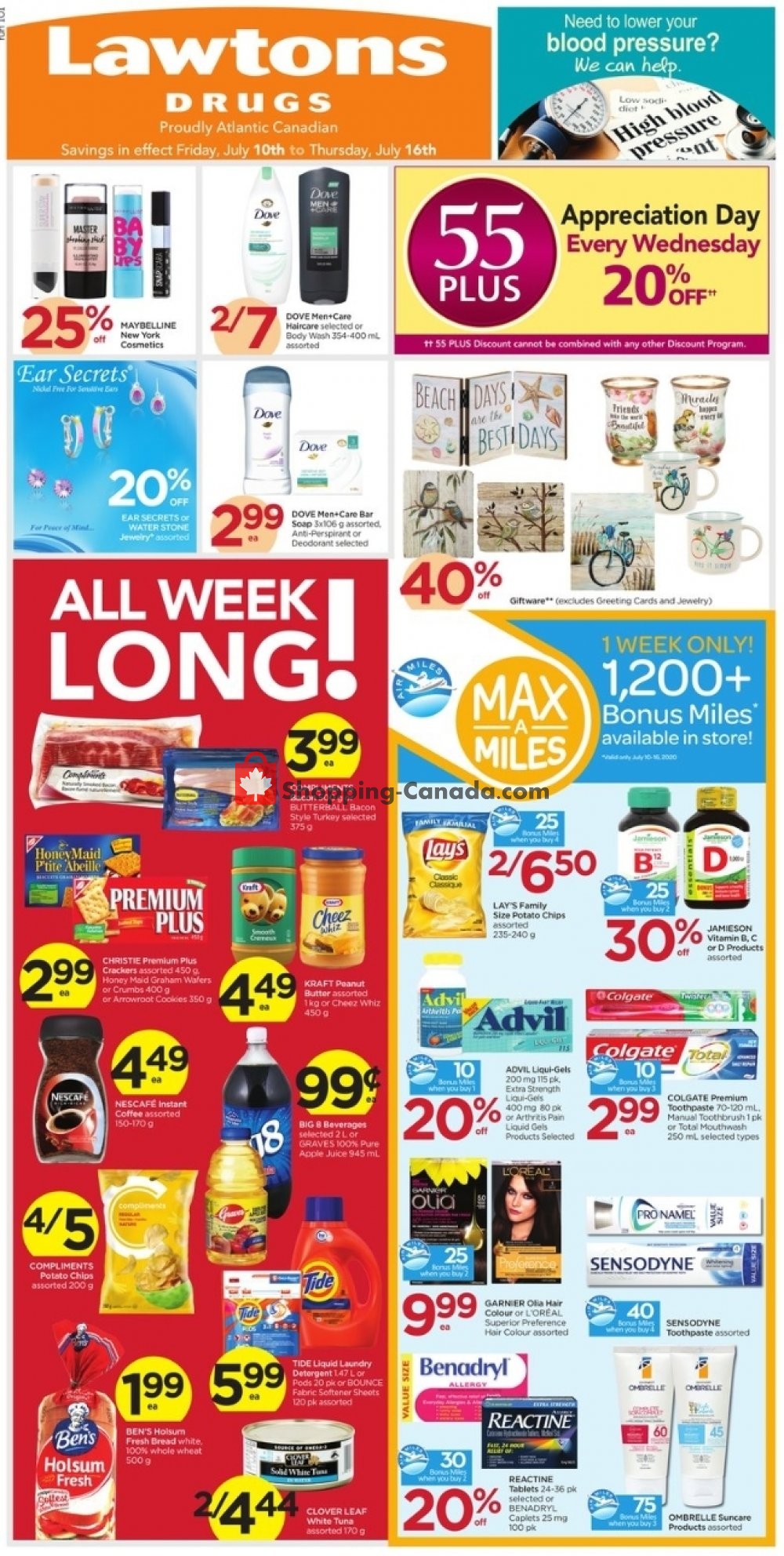 Lawtons Drugs flyer from Friday July 10, 2020 to Thursday July 16, 2020 - page 1