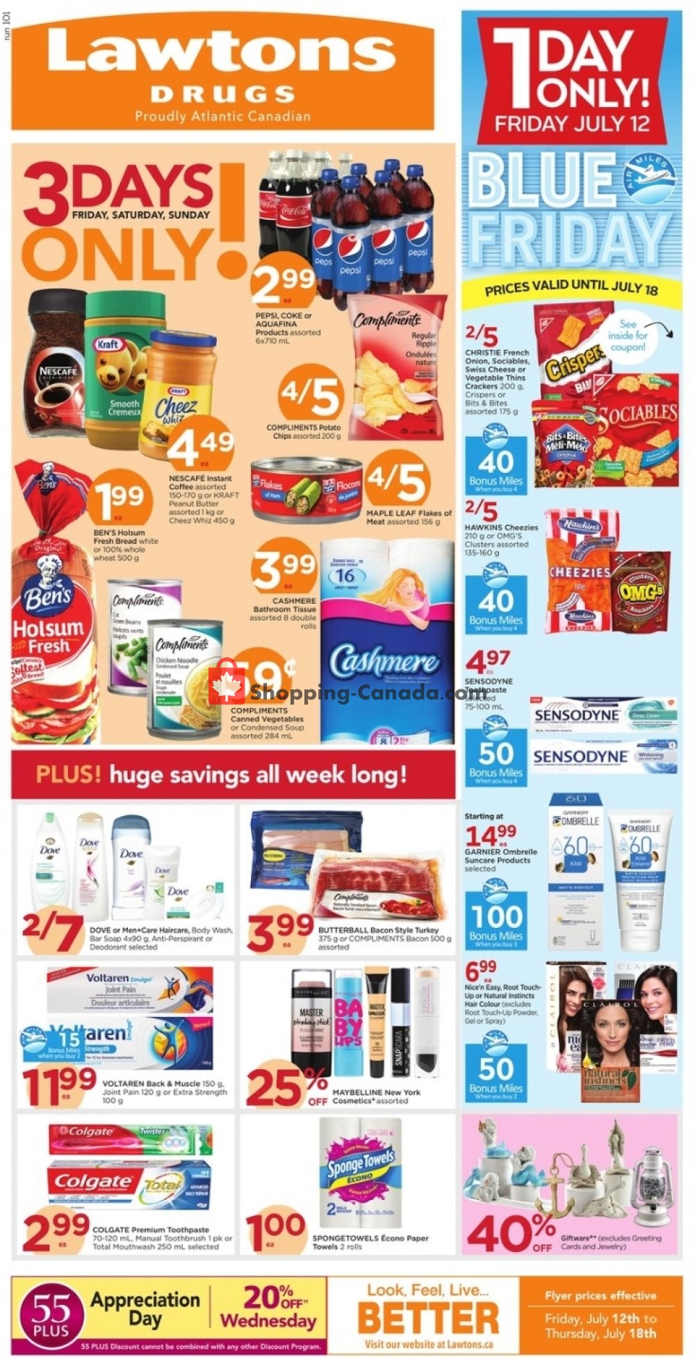 Lawtons Drugs flyer from Friday July 12, 2019 to Thursday July 18, 2019 - page 1