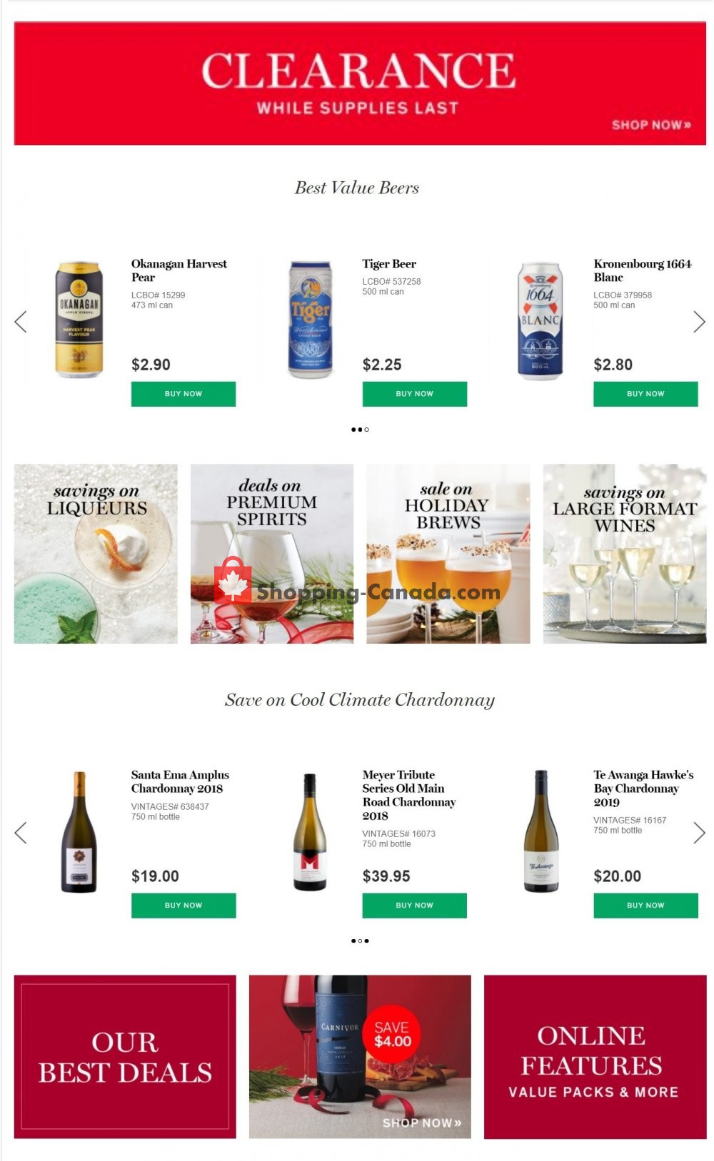 LCBO Canada, flyer (While Supplies Last) November 12 November 18