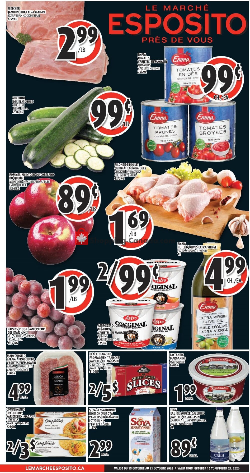 Le Marché Esposito flyer from Thursday October 15, 2020 to Wednesday October 21, 2020 - page 1