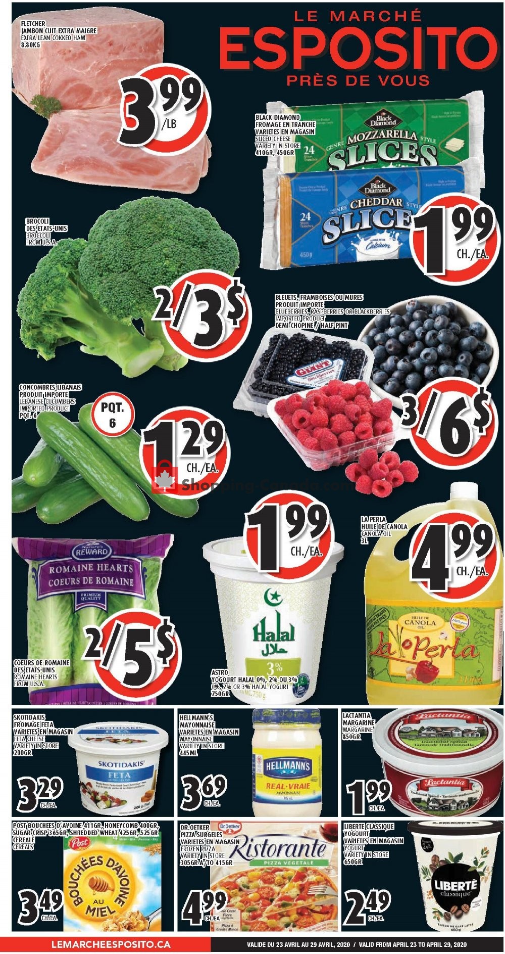 Le Marché Esposito flyer from Thursday April 23, 2020 to Wednesday April 29, 2020 - page 1