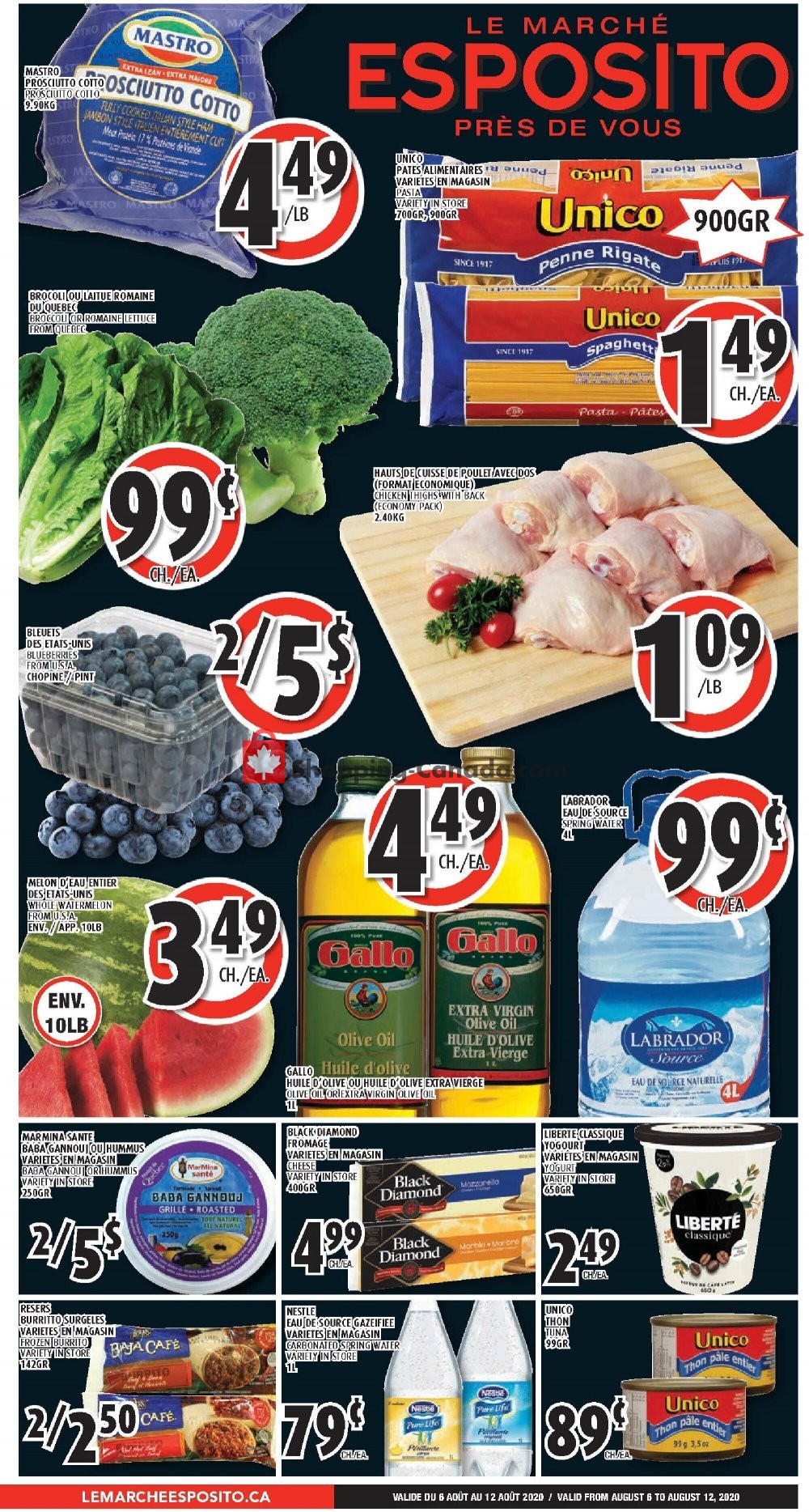 Le Marché Esposito flyer from Thursday August 6, 2020 to Wednesday August 12, 2020 - page 1