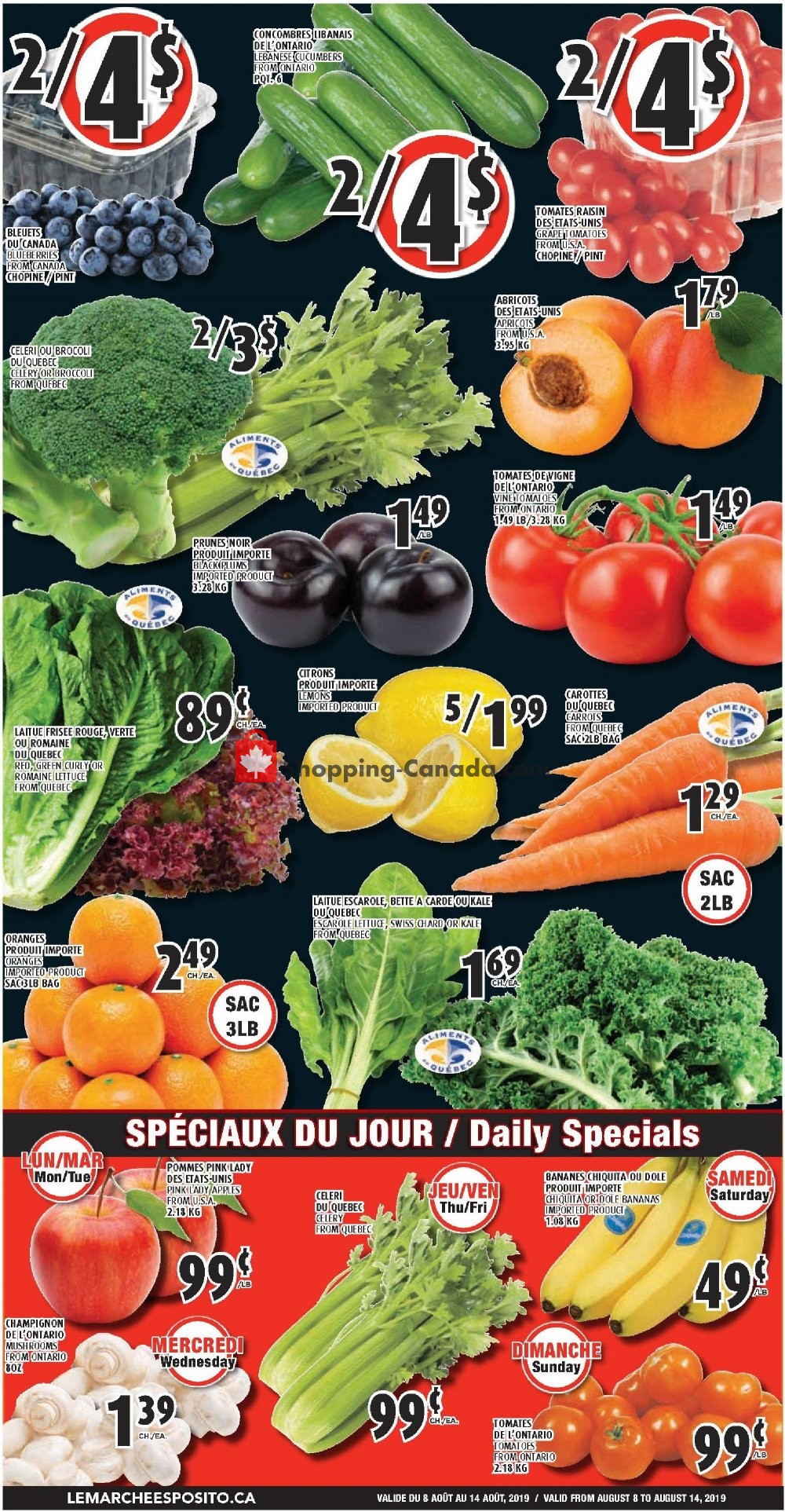 Le Marché Esposito flyer from Thursday August 8, 2019 to Wednesday August 14, 2019 - page 4
